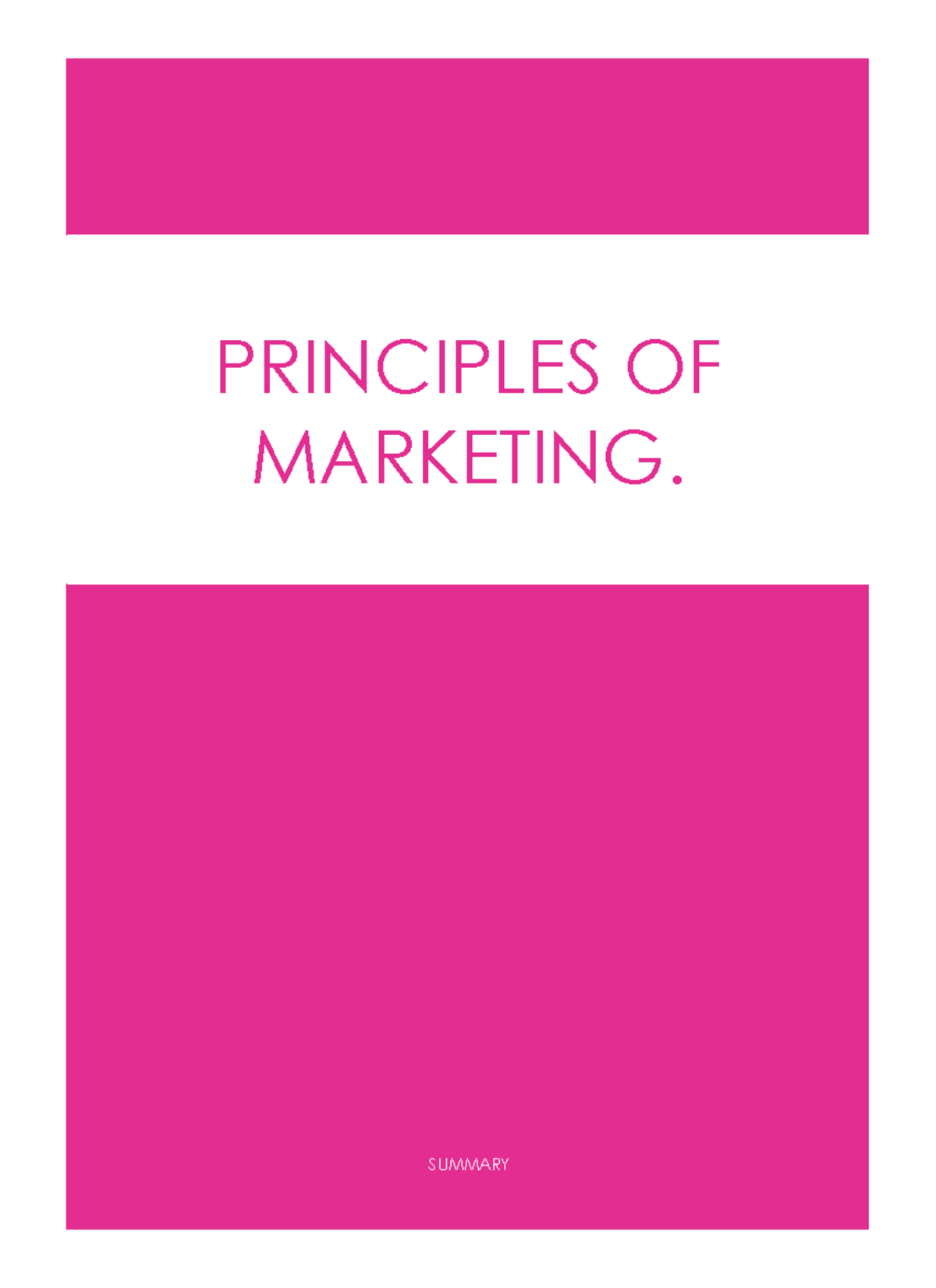 Mktg10001 H1 Notes Full Summary - SUMMARY PRINCIPLES OF MARKETING ...