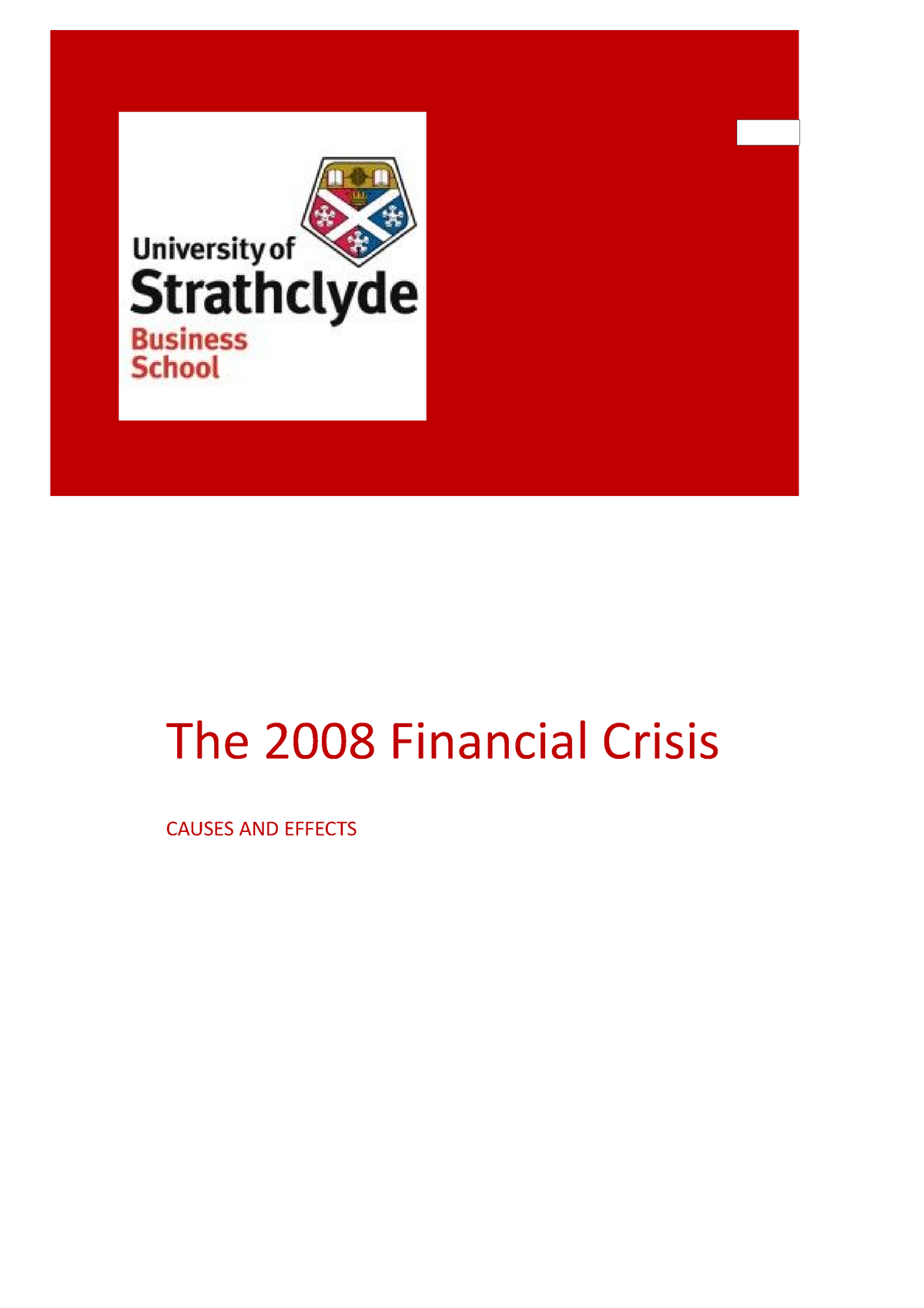 2008 financial crisis case study pdf