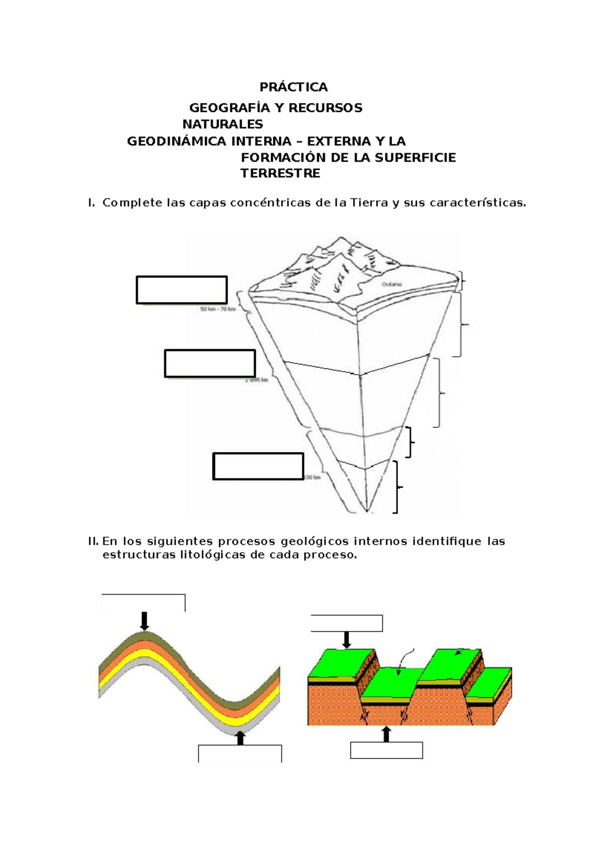 Geodinámica Interna Externa PrÁctica GeografÍa Y Recursos Naturales GeodinÁmica Interna 7924