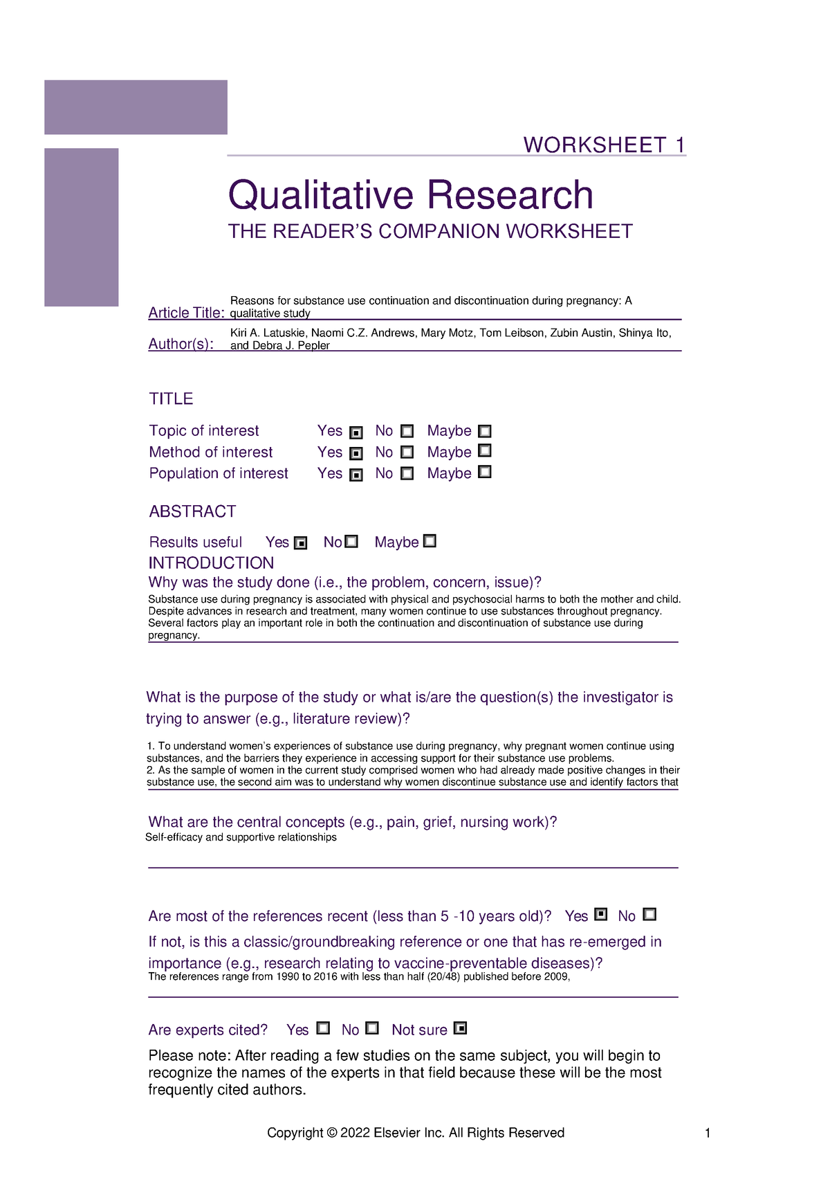 qualitative research in education reading answers