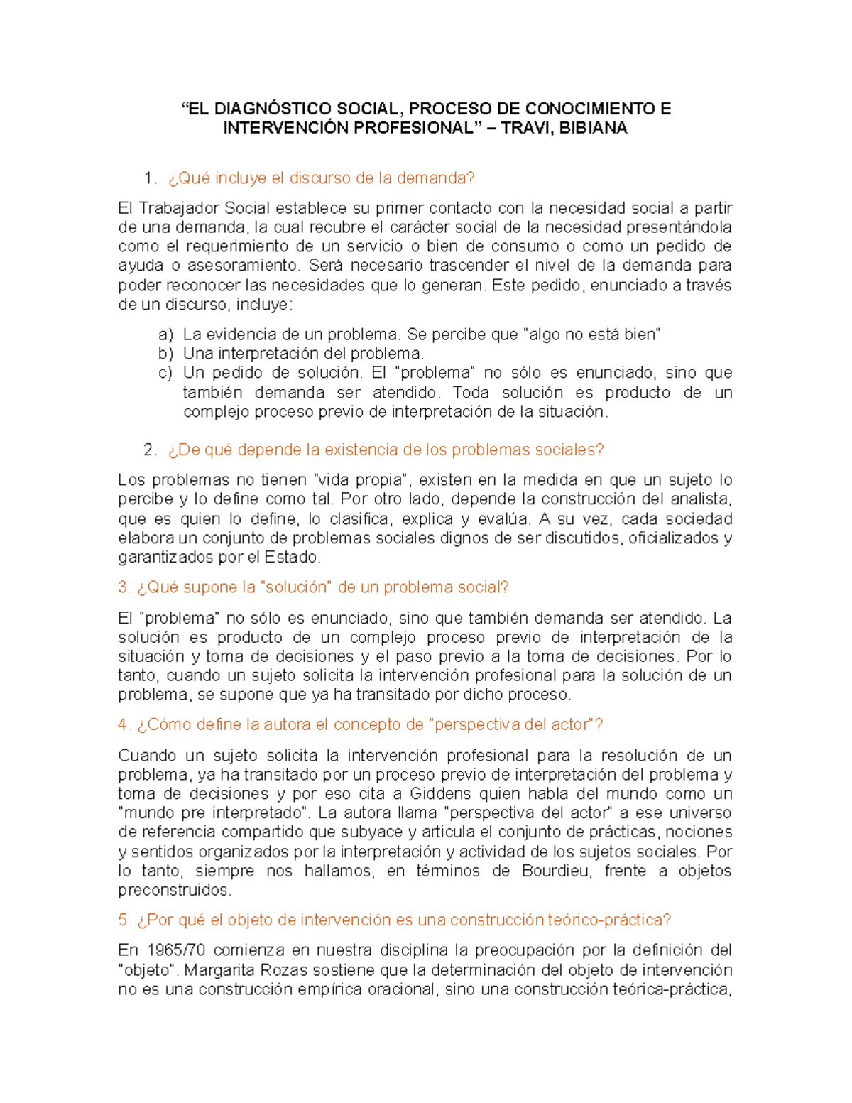 Trabajo Social Unidad 2 - “EL DIAGNÓSTICO SOCIAL, PROCESO DE ...