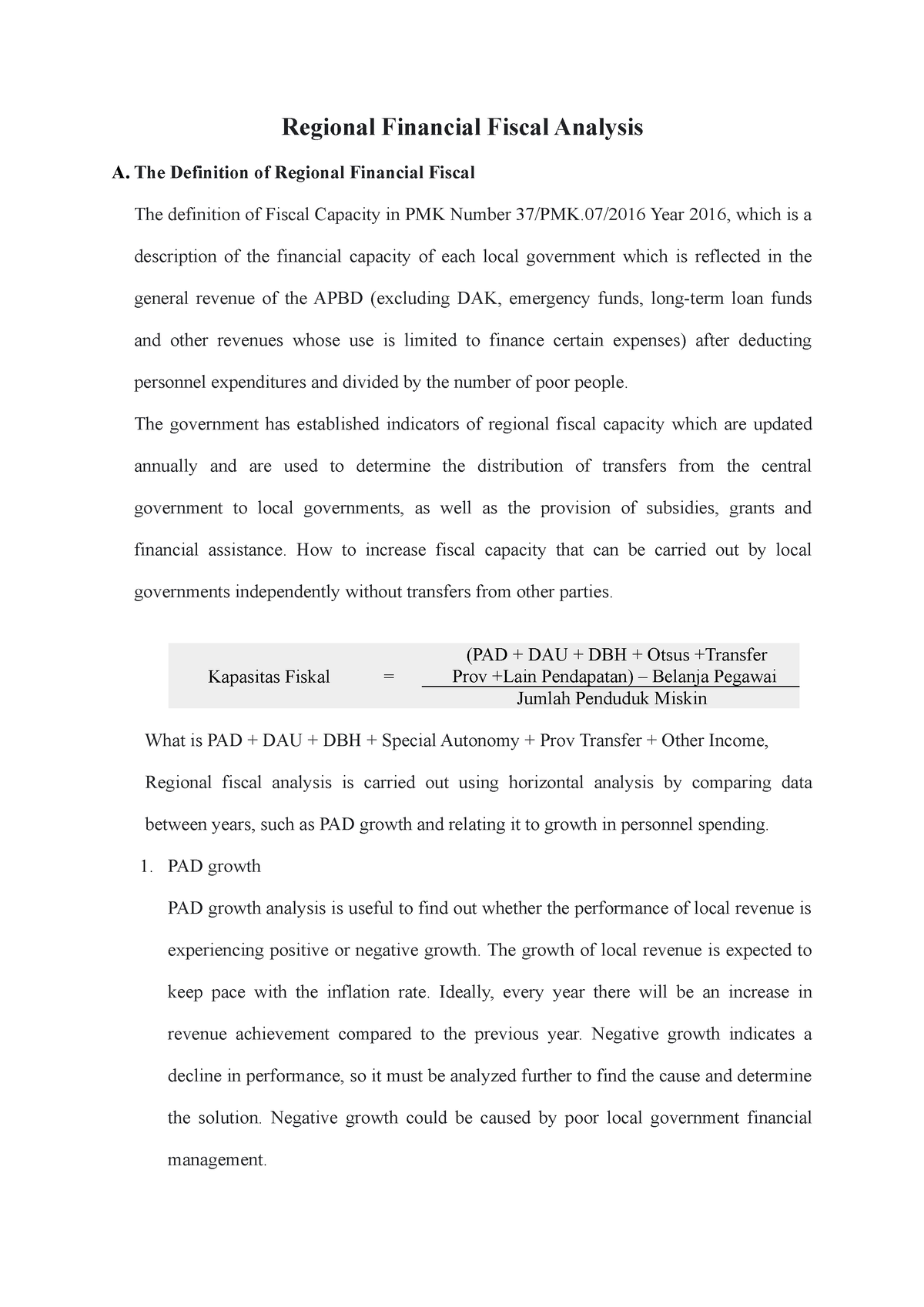 Regional Financial Fiscal Analysis - Pengawasan Dan Akuntabilitas ...