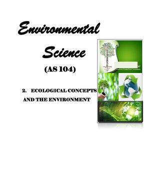 LM-1-Envi Sci - Basic Ecological Concepts - Environmental Science (AS ...