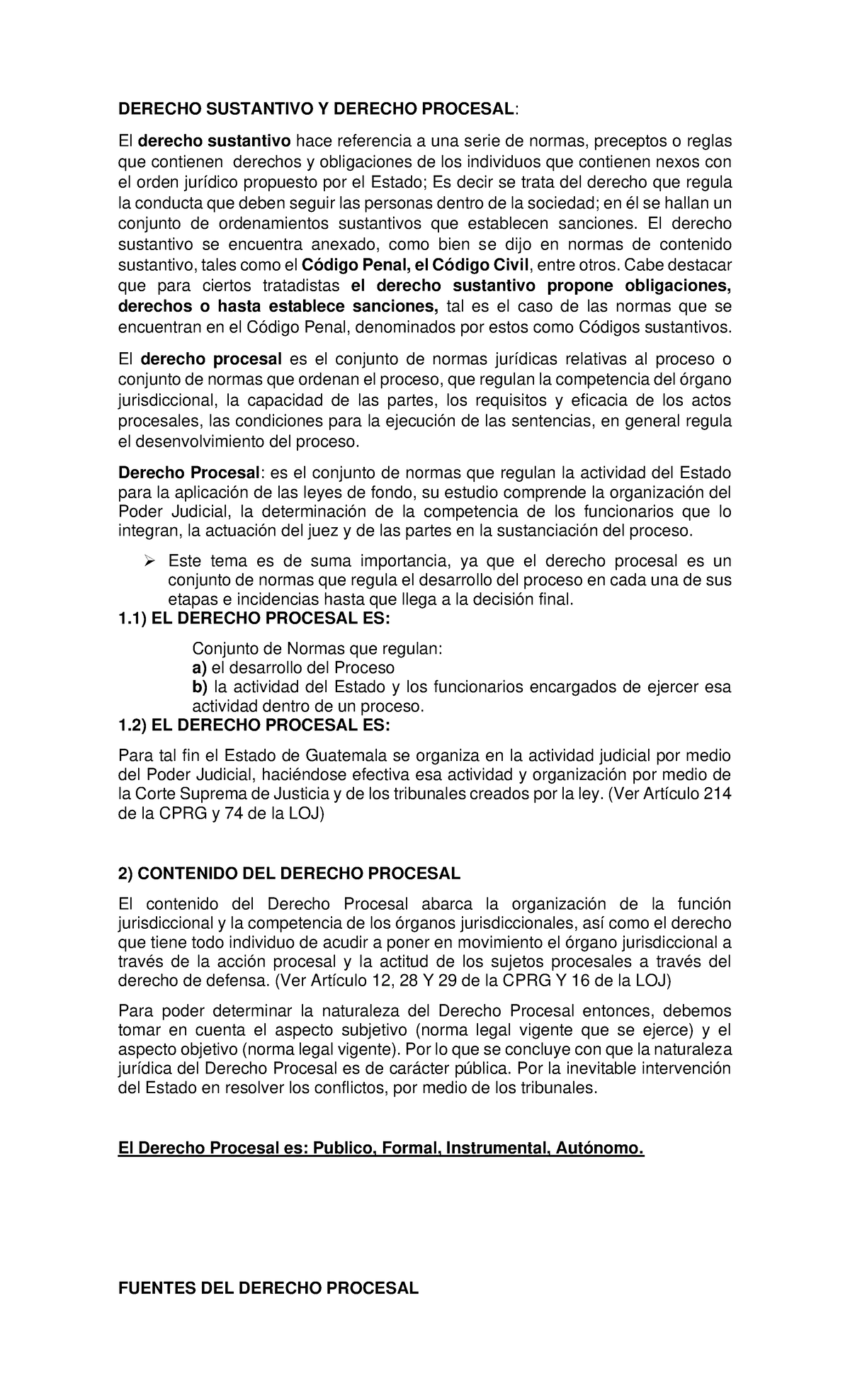 1.B. Derecho Sustantivo Y Derecho Procesal - DERECHO SUSTANTIVO Y ...