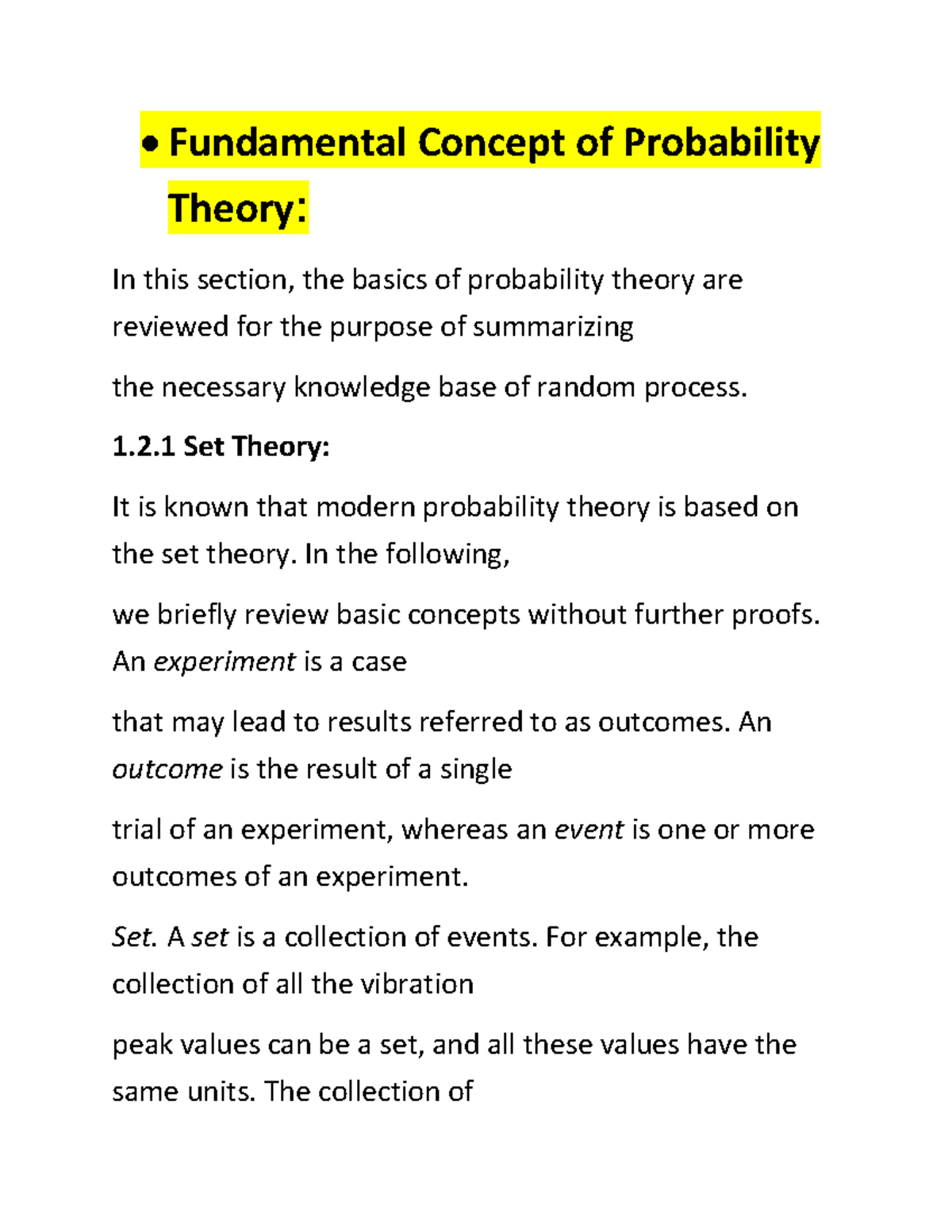 Fundamental Concept of Probability Theory - Fundamental Concept of ...