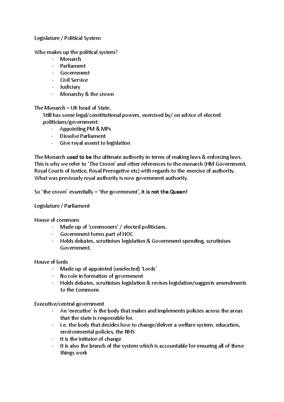 WK 2 Public 1 Political System And Legislature Legislature 