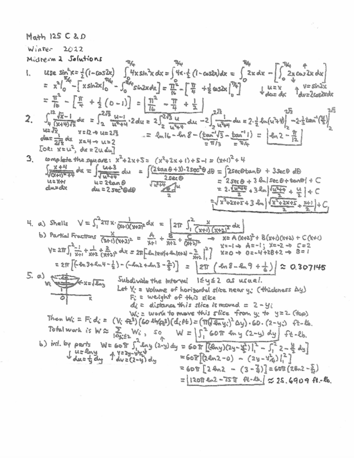 Math125Cand D Win2022 Midterm 2 Solns - MATH125 - Studocu
