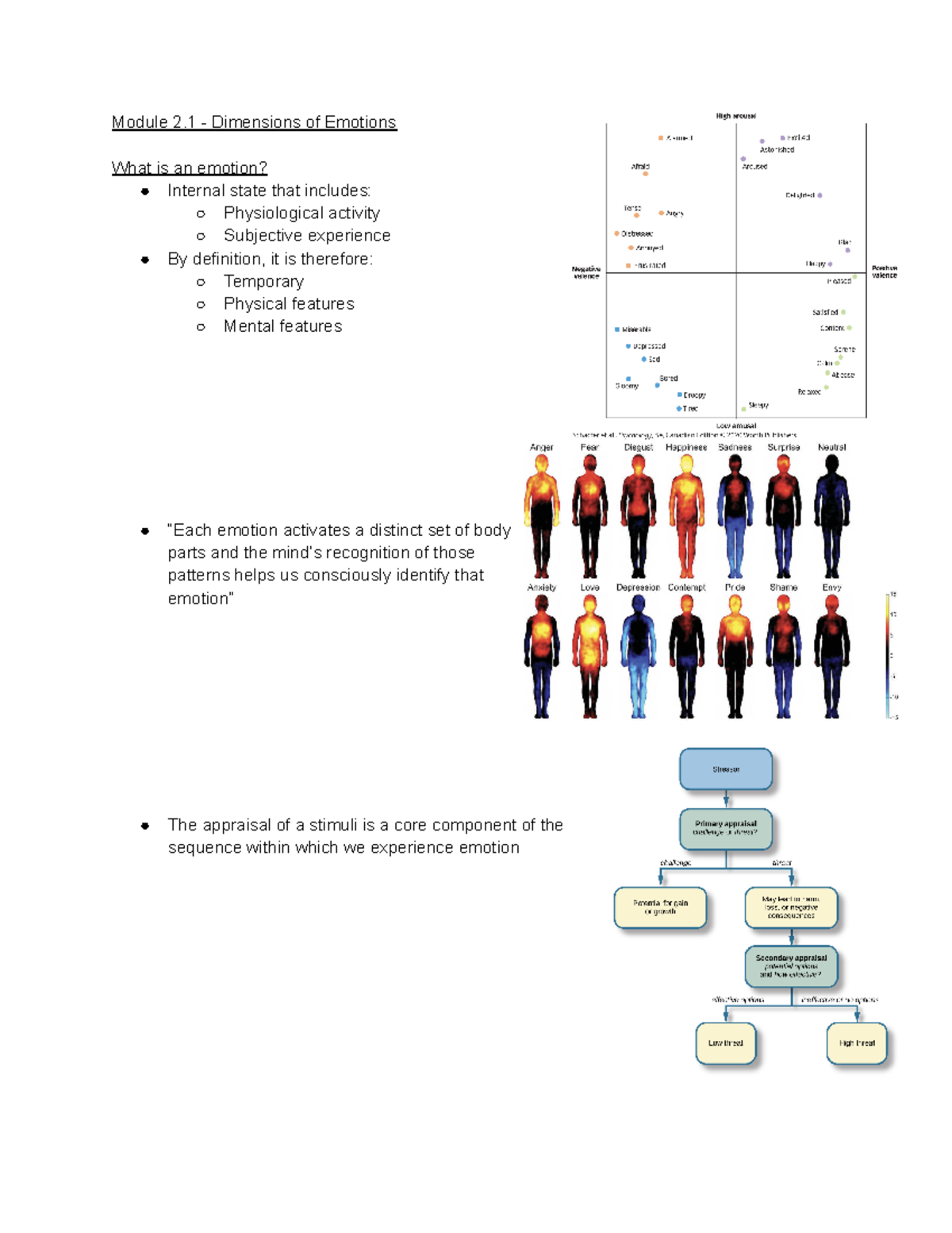 Week 2 - Emotion and Motivation - Module 2 - Dimensions of Emotions ...