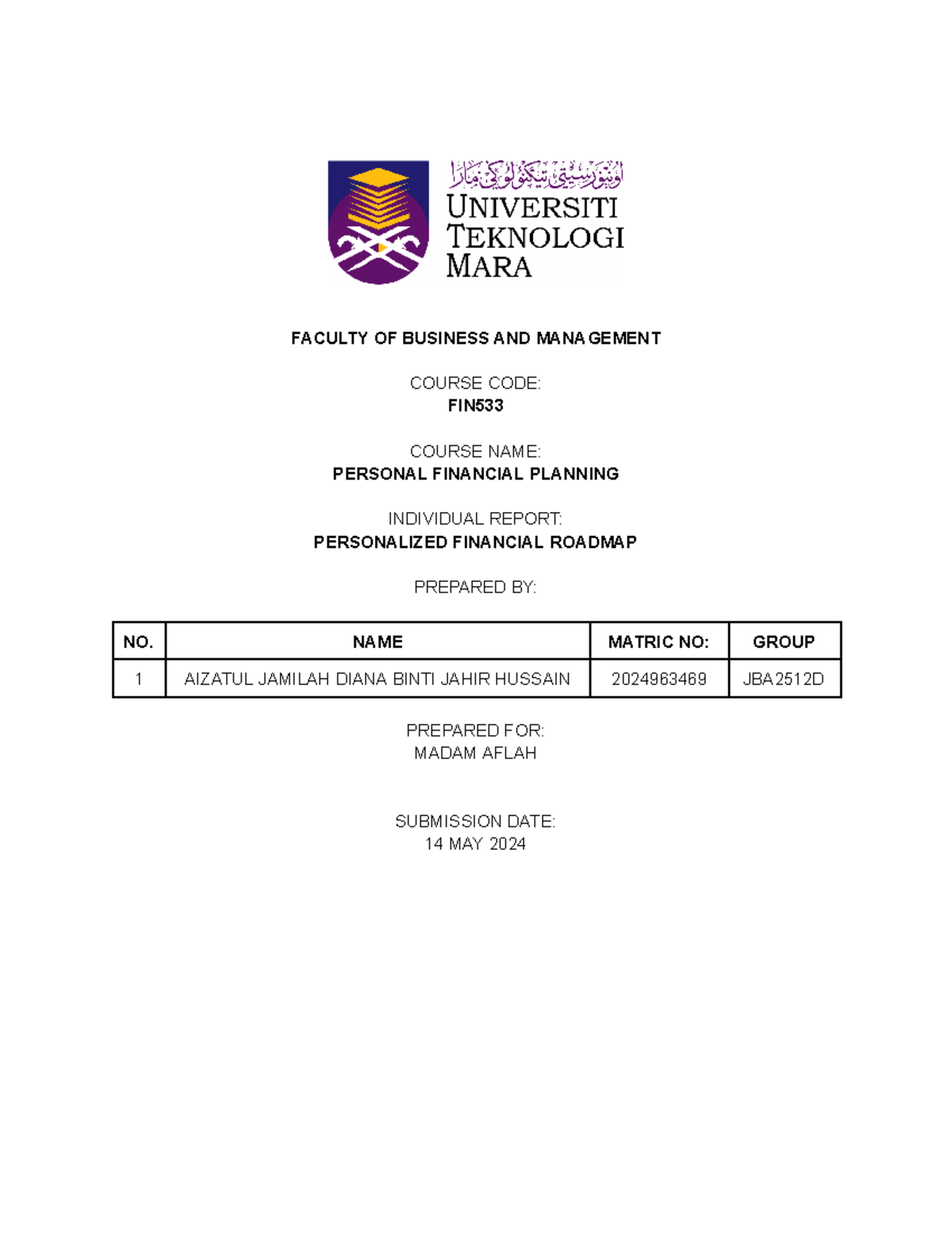 individual assignment fin533