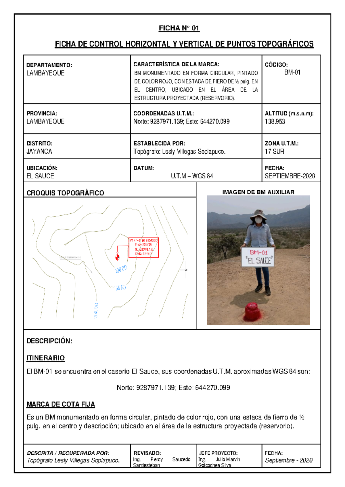 Ficha DE BMS's - FICHA DE CONTROL HORIZONTAL Y VERTICAL DE PUNTOS ...