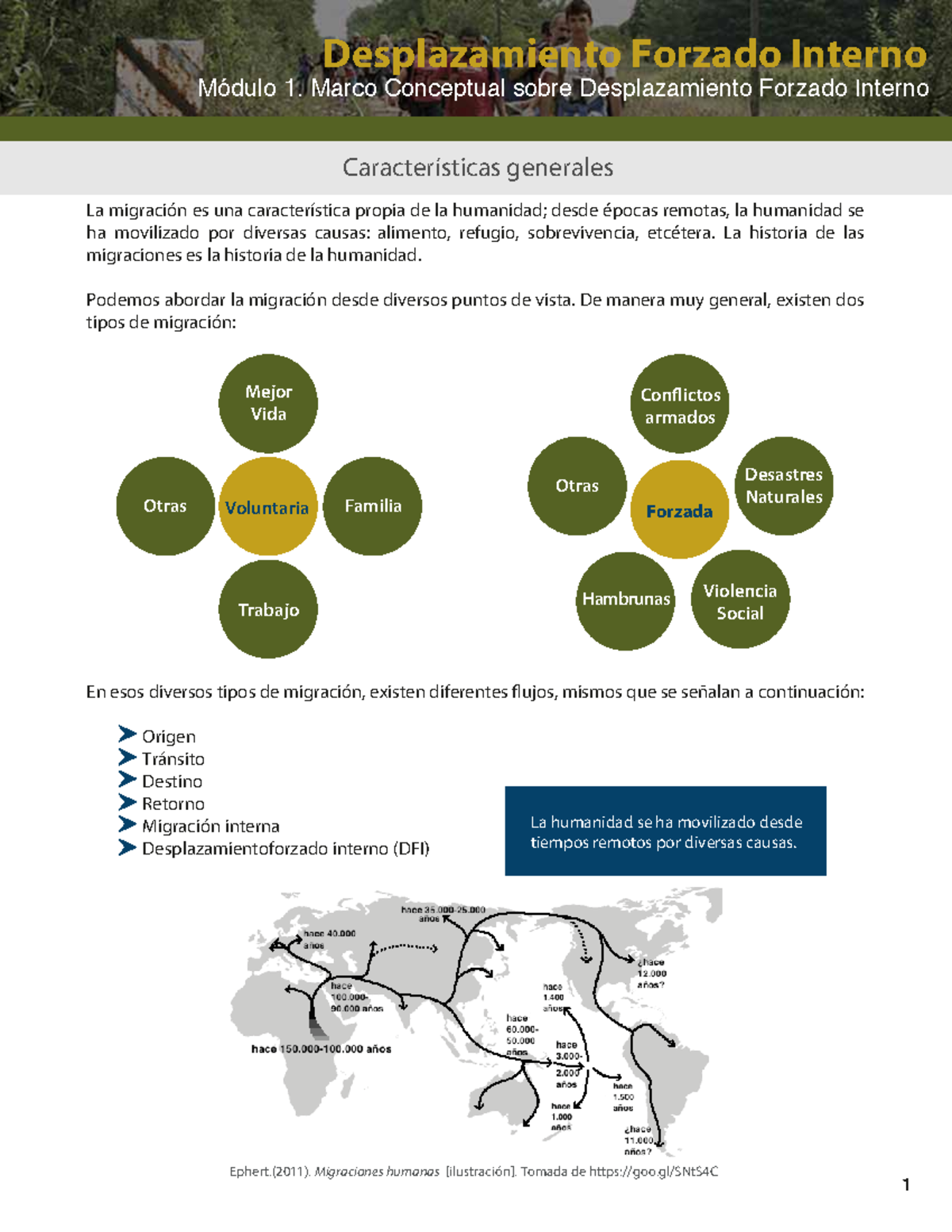 DERECHOS HUMANOS - Características generales Desplazamiento Forzado ...