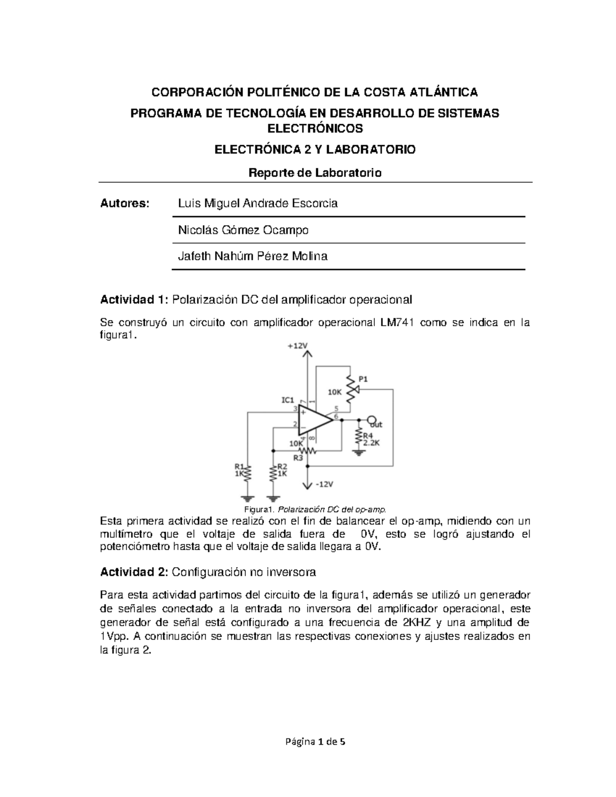 Inofrme DE Laboratorio 3 - Warning: TT: undefined function: 32 ...