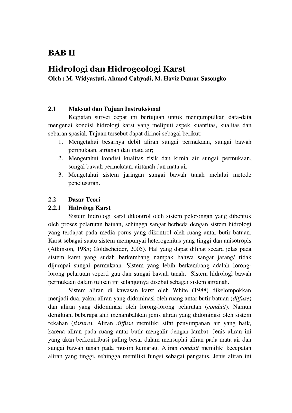 Hidrologi Dan Hidrogeologi Karst 2 - BAB II Hidrologi Dan Hidrogeologi ...