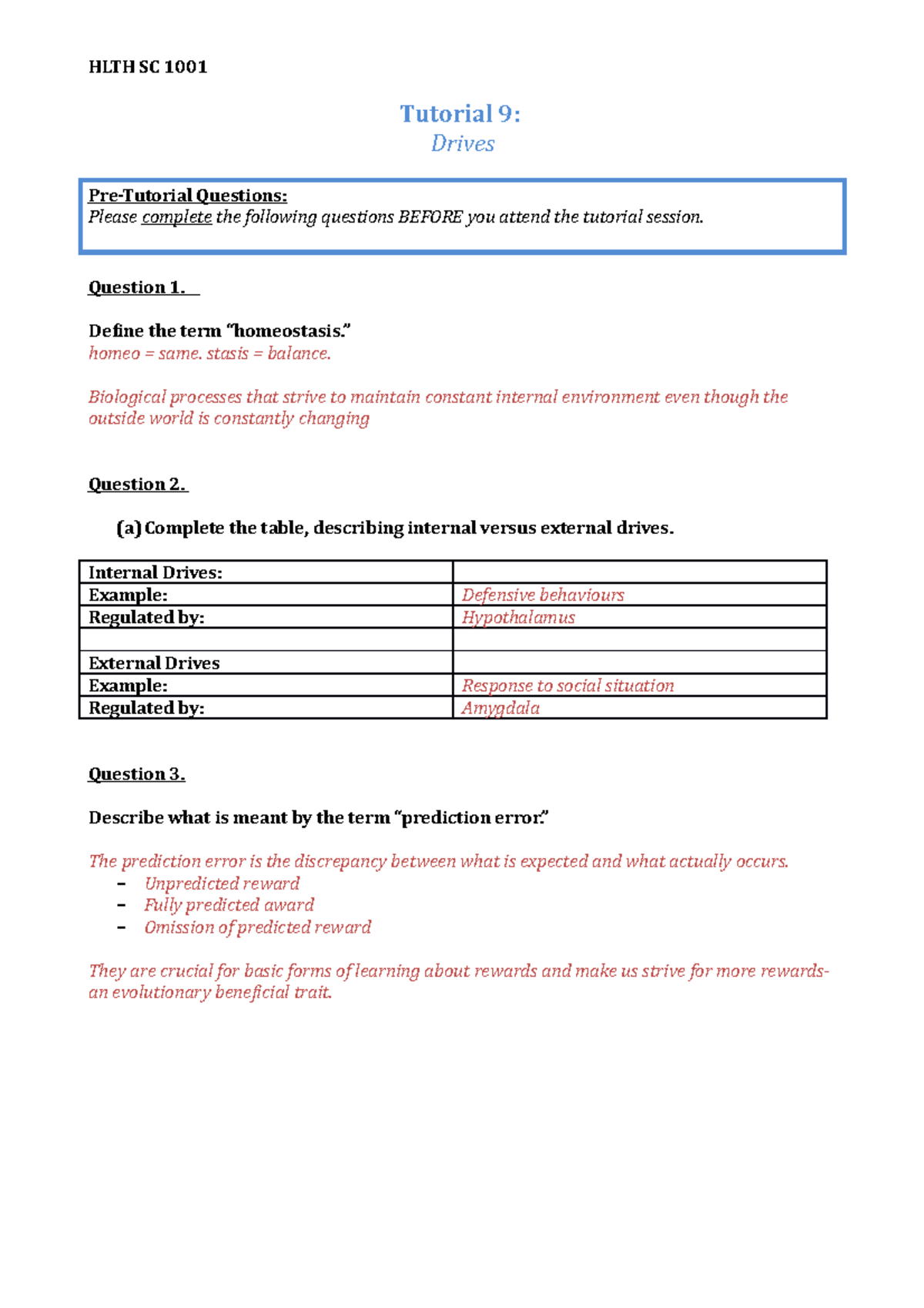 EON Tutorial 9 Drives - notes - Tutorial 9: Drives Pre-Tutorial ...