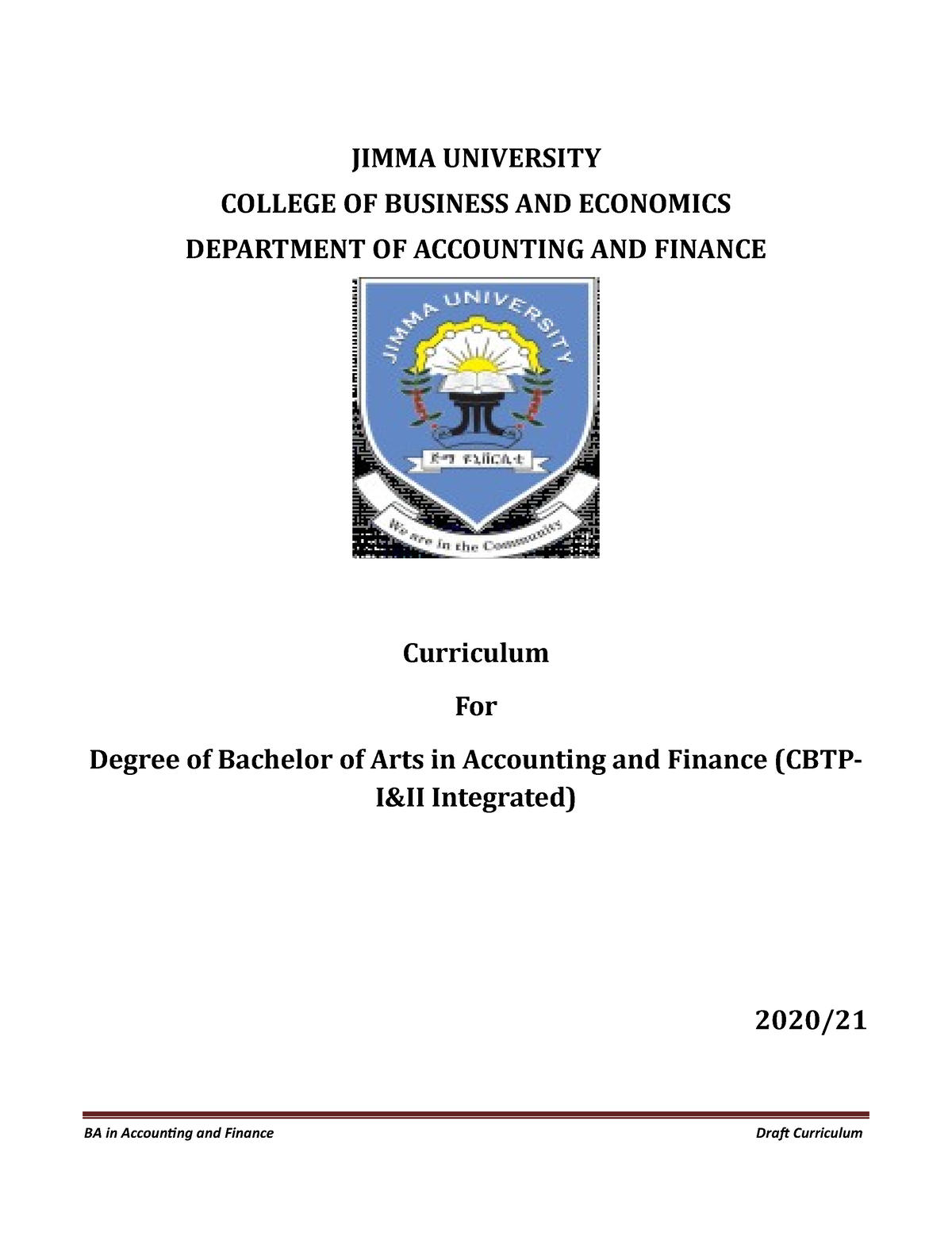 business plan in jimma university