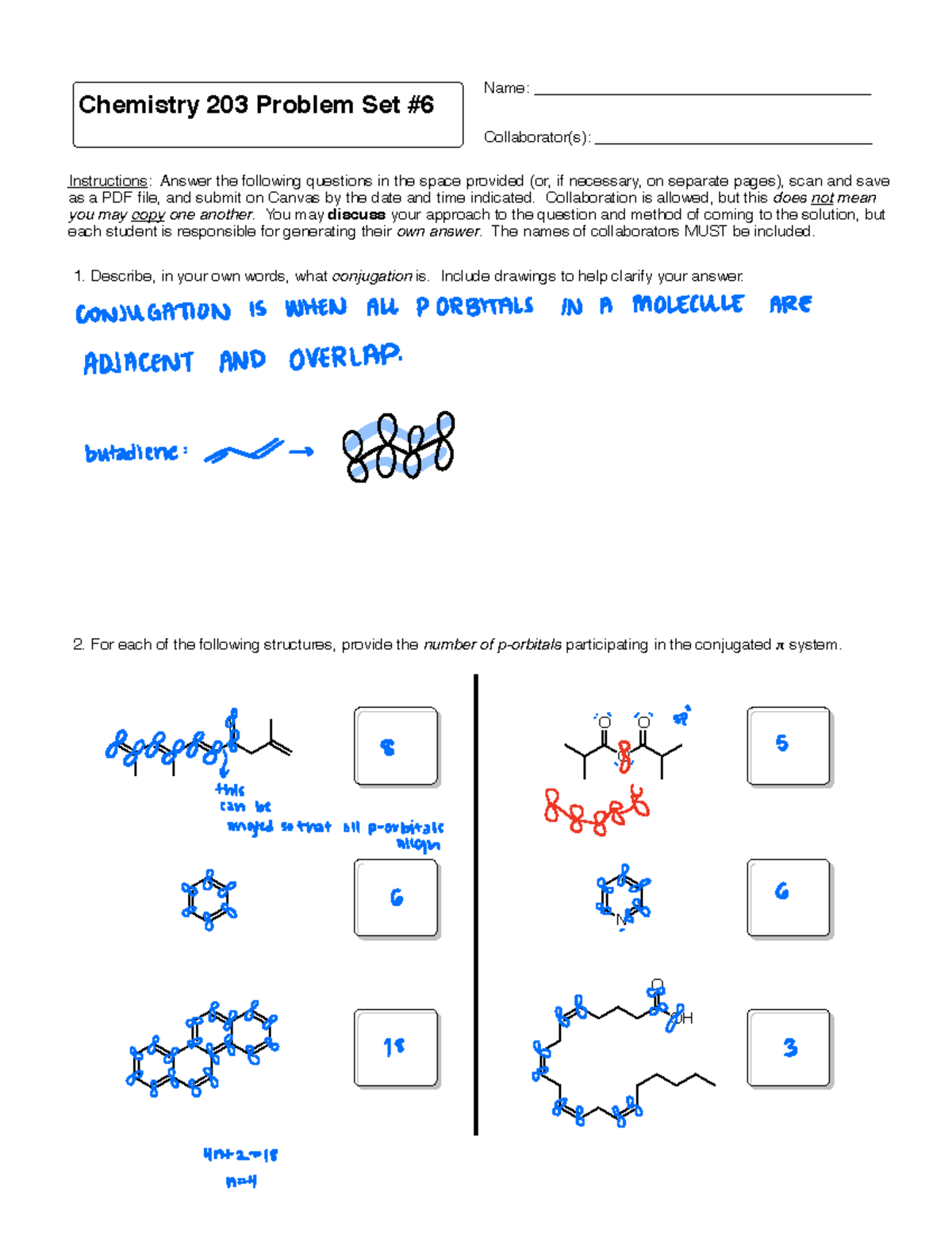 Problem Set 6 - Dr. Reza Saadein Spring 2023 - Chemistry 203 Problem ...