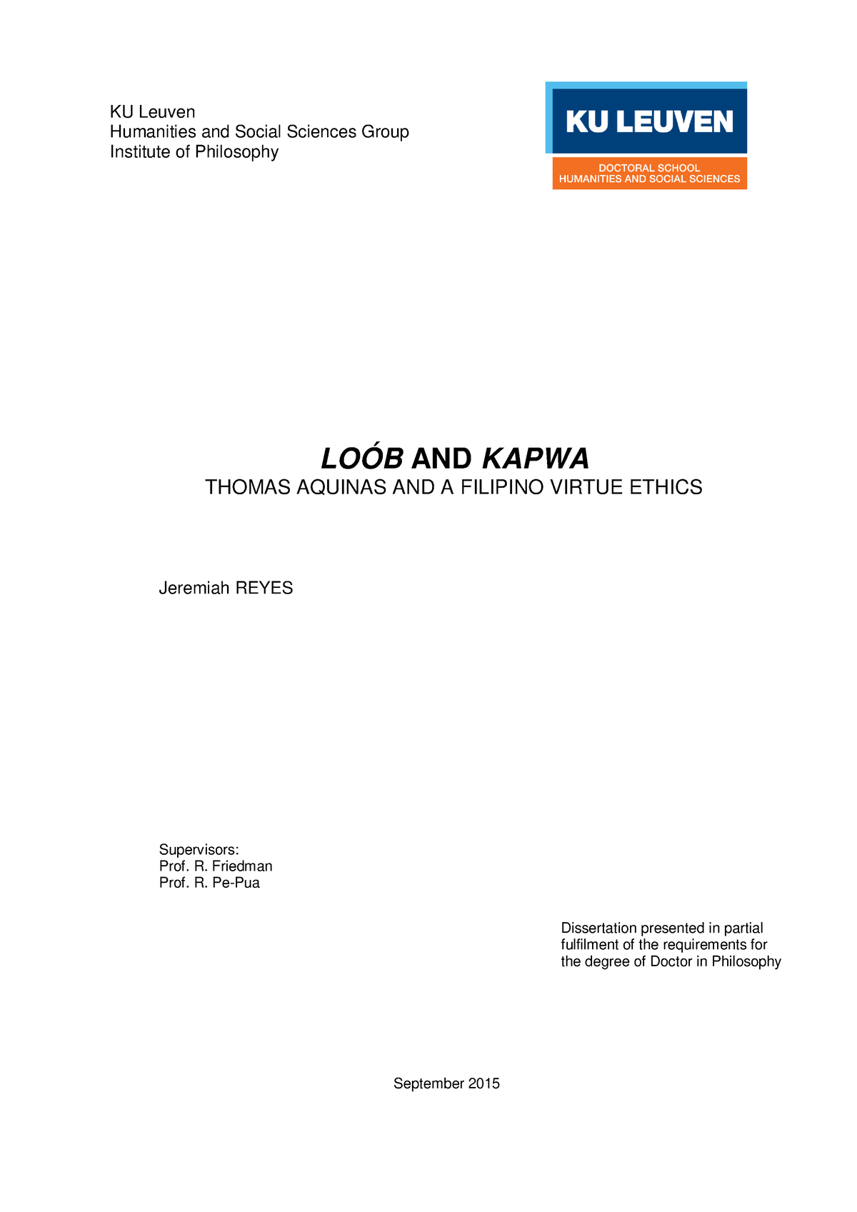 ku leuven phd dissertation