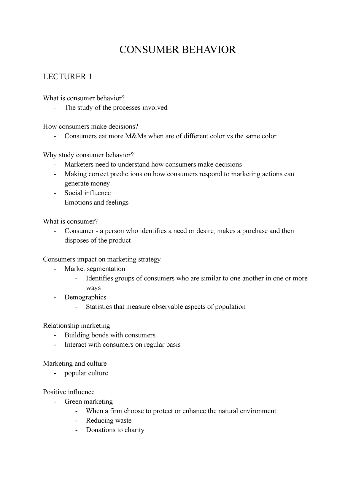 consumer-behaviour-notes-consumer-behavior-lecturer-1-what-is