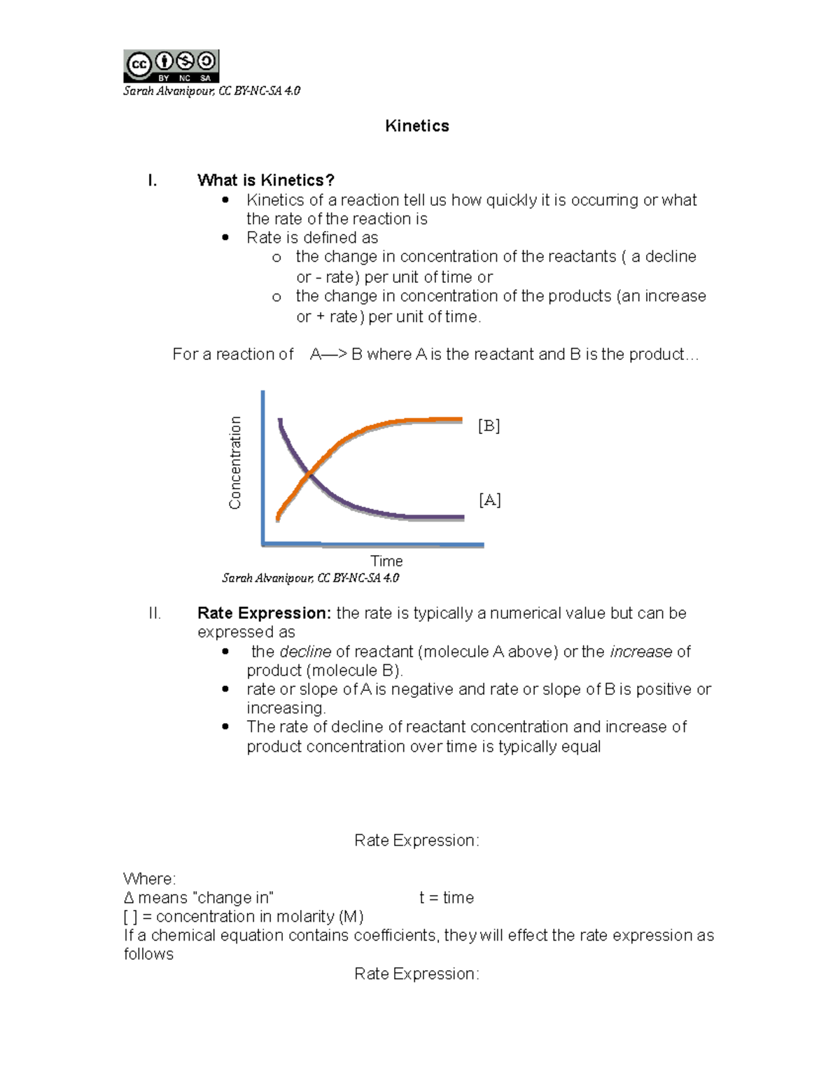 Kinetics ukgvd WV - Kinetics I. What is Kinetics? Kinetics of a ...