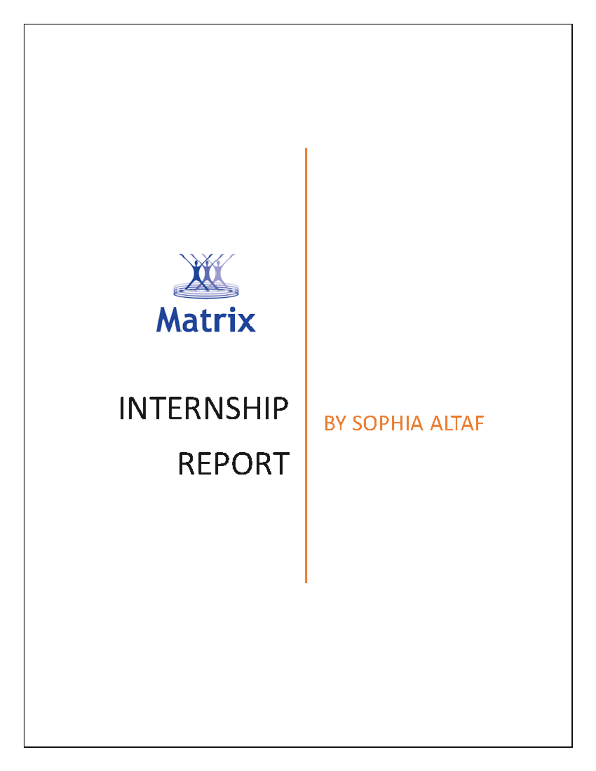 Final Report - Quality control Matrix pharma - INTERNSHIP REPORT BY ...