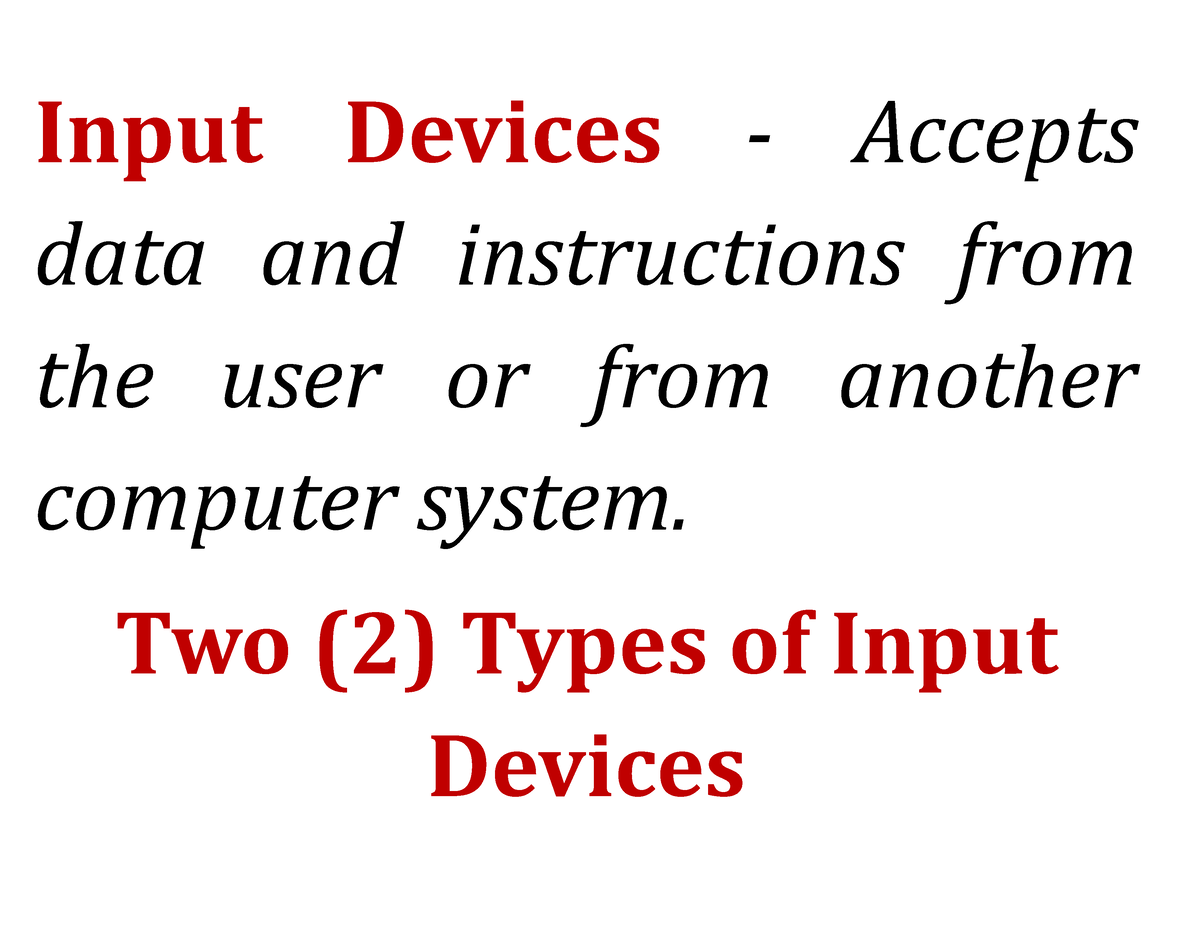 Input Devices - Computer essestial ad computer concepts - Input Devices ...