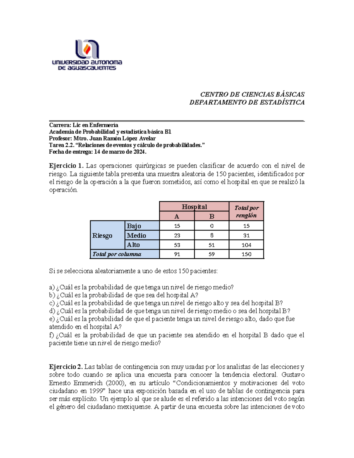 Tarea 2.2 Relaciones De Eventos Y C Ã¡lculo De Probabilidades - CENTRO ...