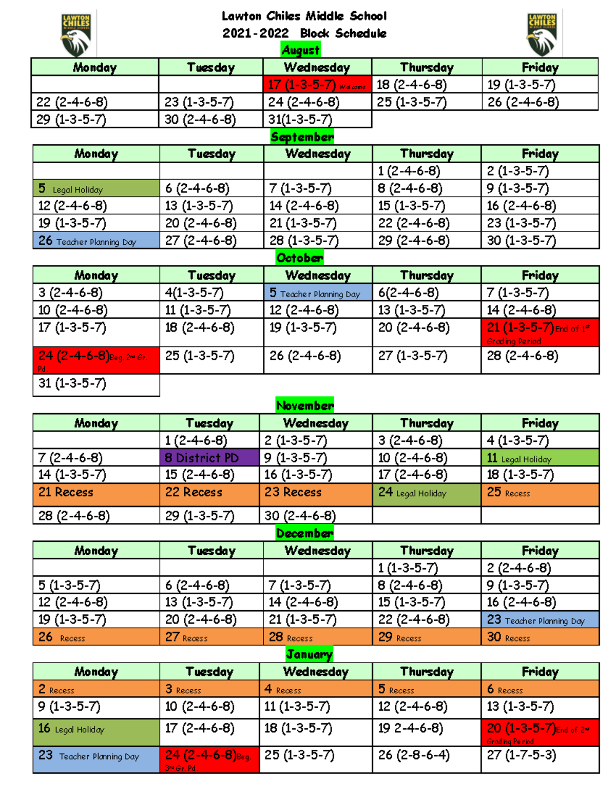 Httpslawtonchilesmiddle - Lawton Chiles Middle School 2021-2022 Block ...
