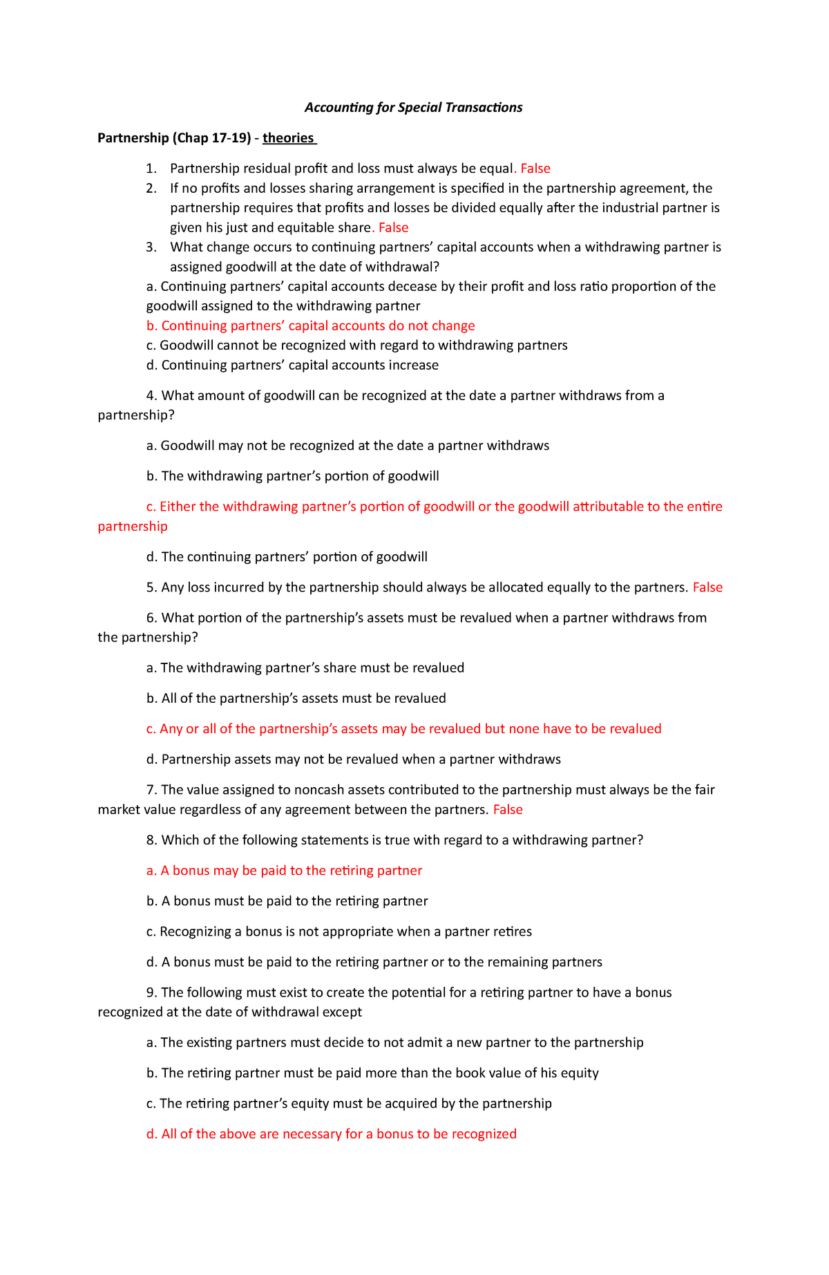 Accounting For Special Transactions Quizzes - Accounting For Special ...