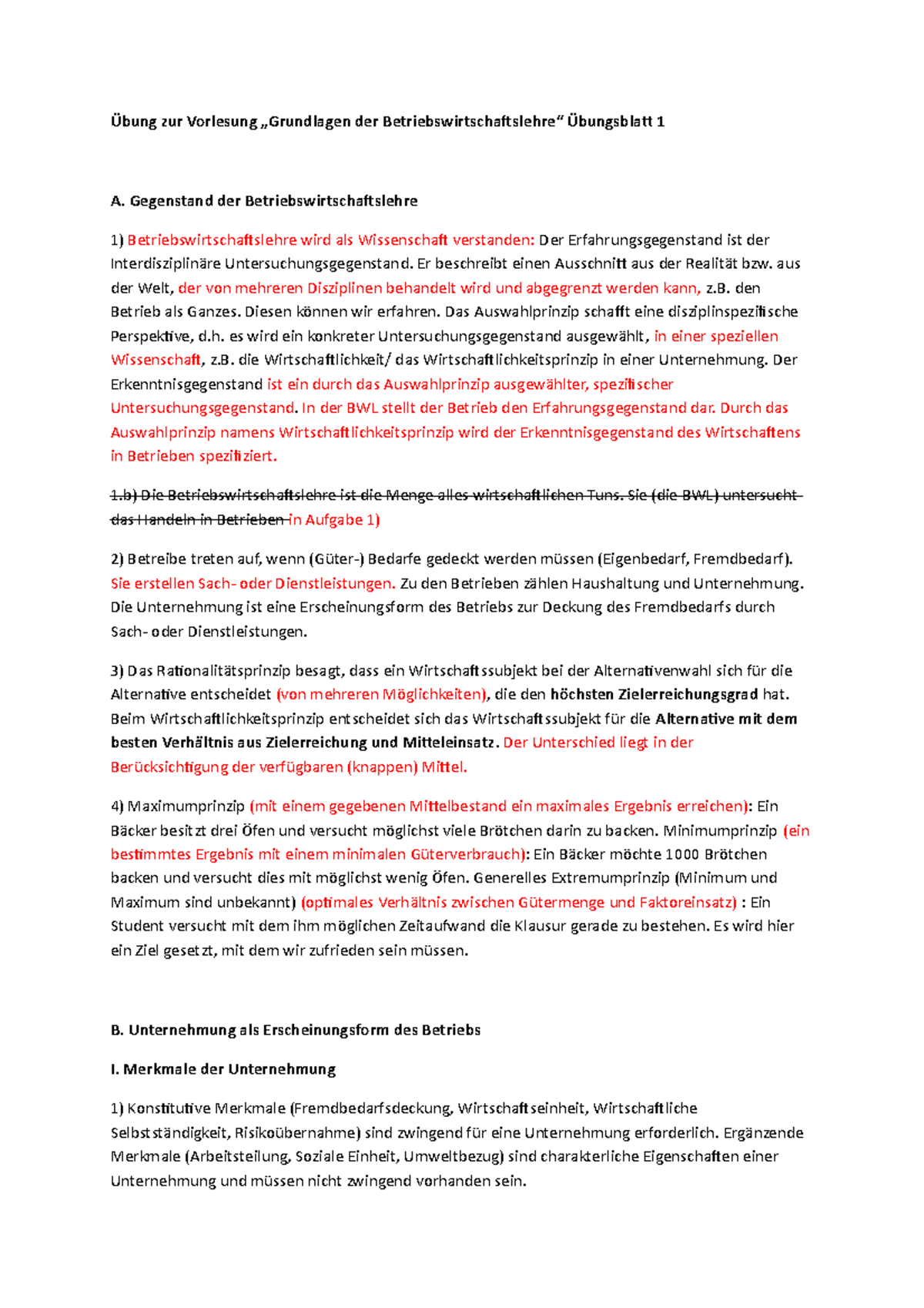 Lösungen 1. Übungsblatt Übung zur Vorlesung „Grundlagen der