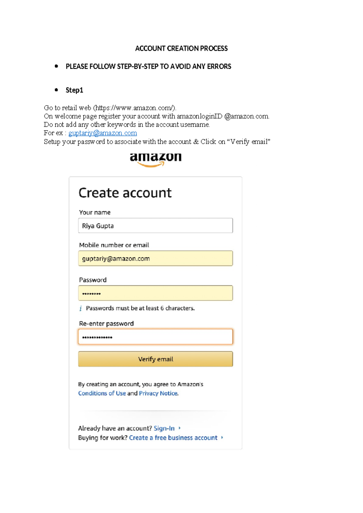 Account+ Creation+ Process - ACCOUNT CREATION PROCESS PLEASE FOLLOW ...