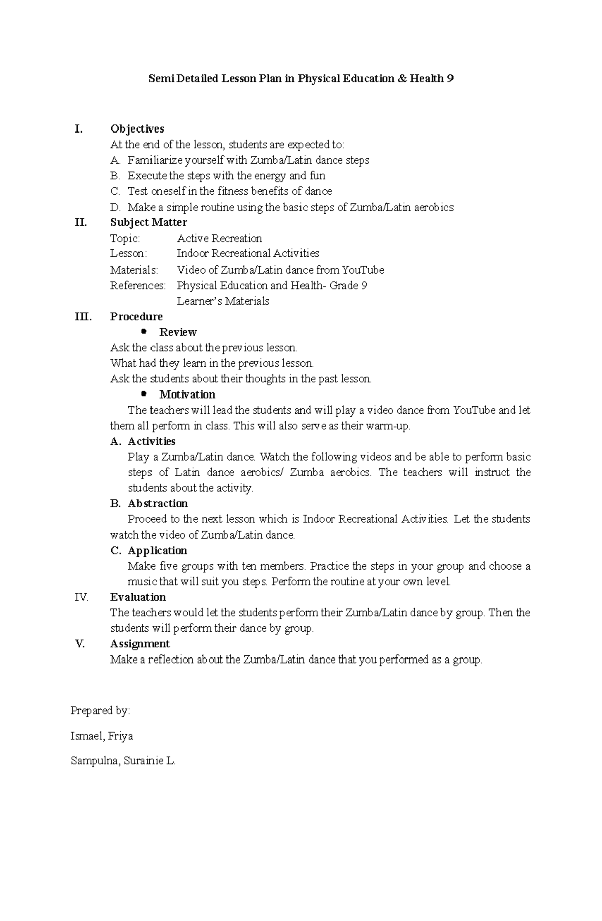Inbound 1398368863008874673 - Semi Detailed Lesson Plan in Physical ...