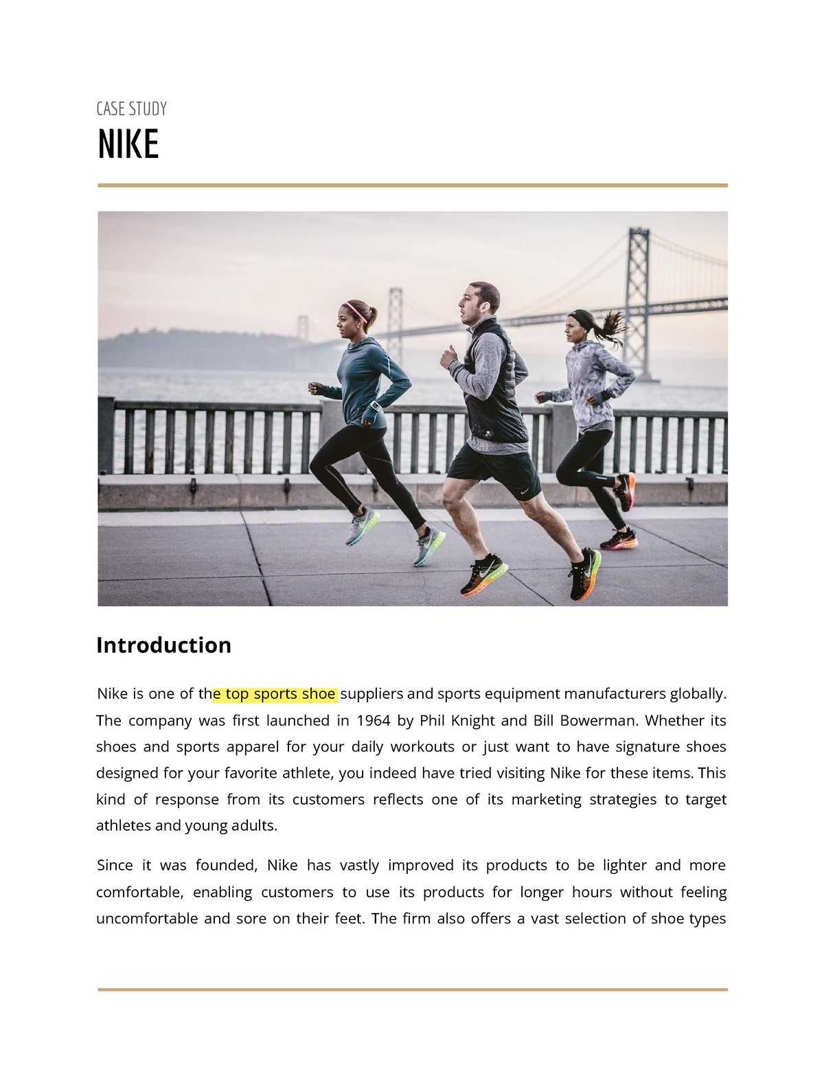 nike case study introduction