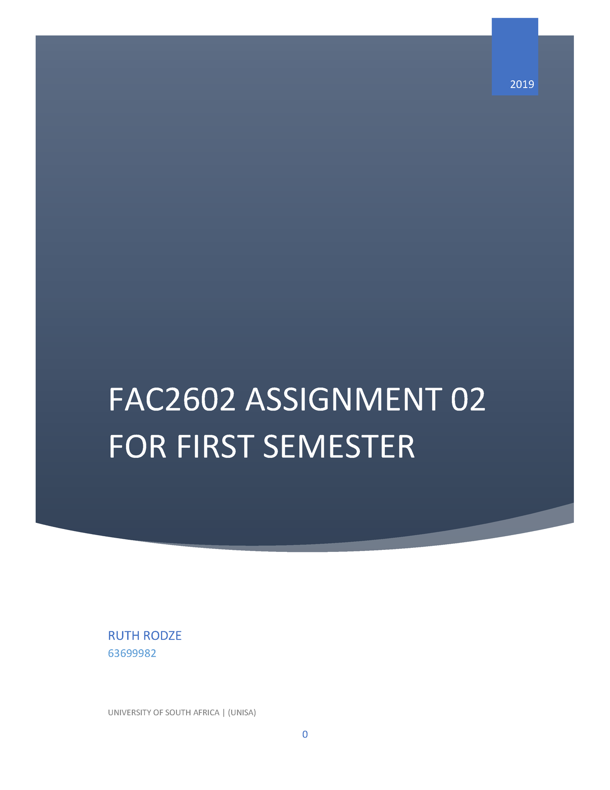 assignment 2 fac2602