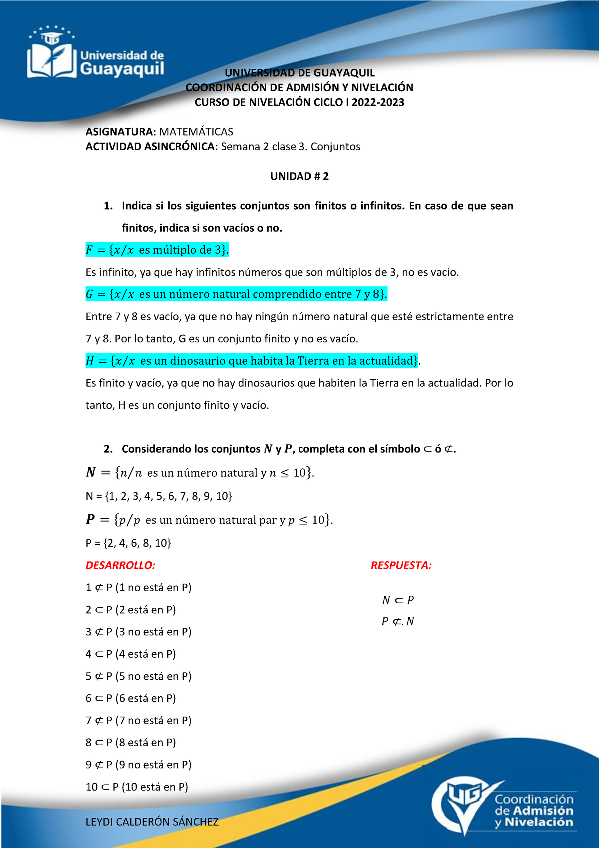 Tarea - U2 - Clase 7 - S2- Matemáticas - LEYDI CALDER”N S¡NCHEZ ...