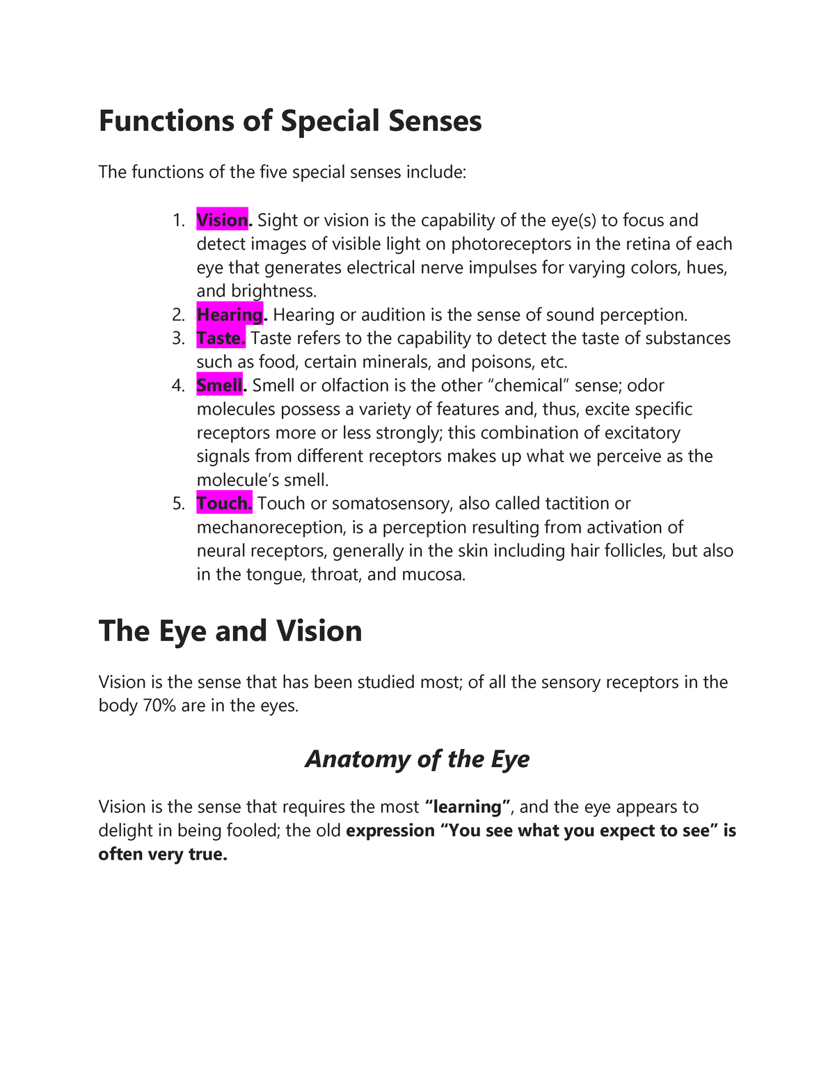 the-eye-and-vision-functions-of-special-senses-the-functions-of-the