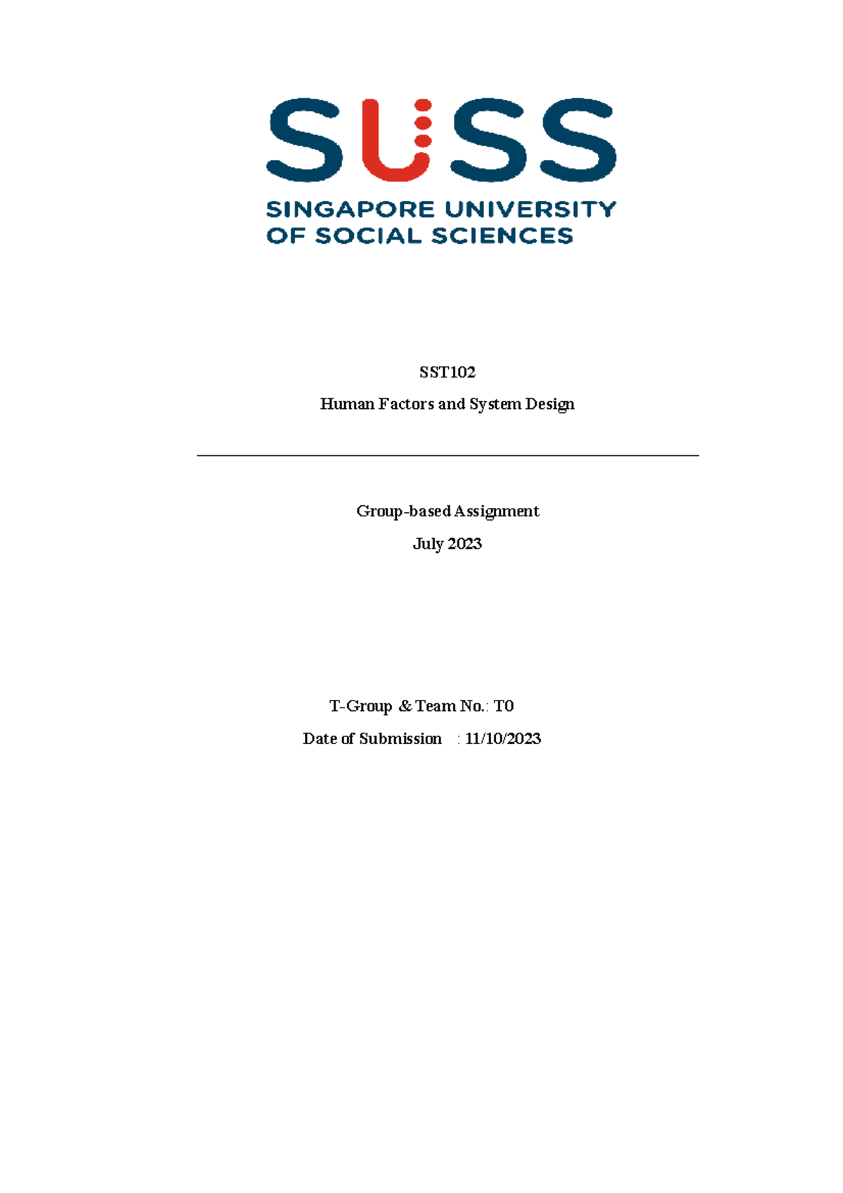 SST102 GBA01 - GBA - SST Human Factors and System Design Group-based ...
