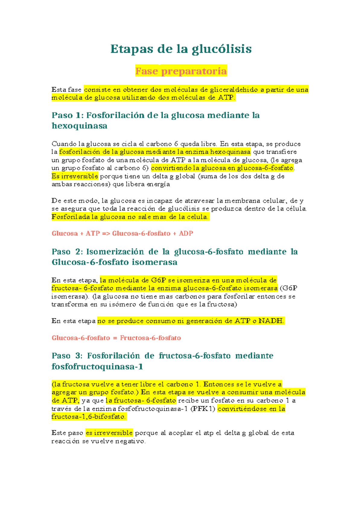 Que es la glucolisis cuales son las fases de la glucolisis - Etapas de ...