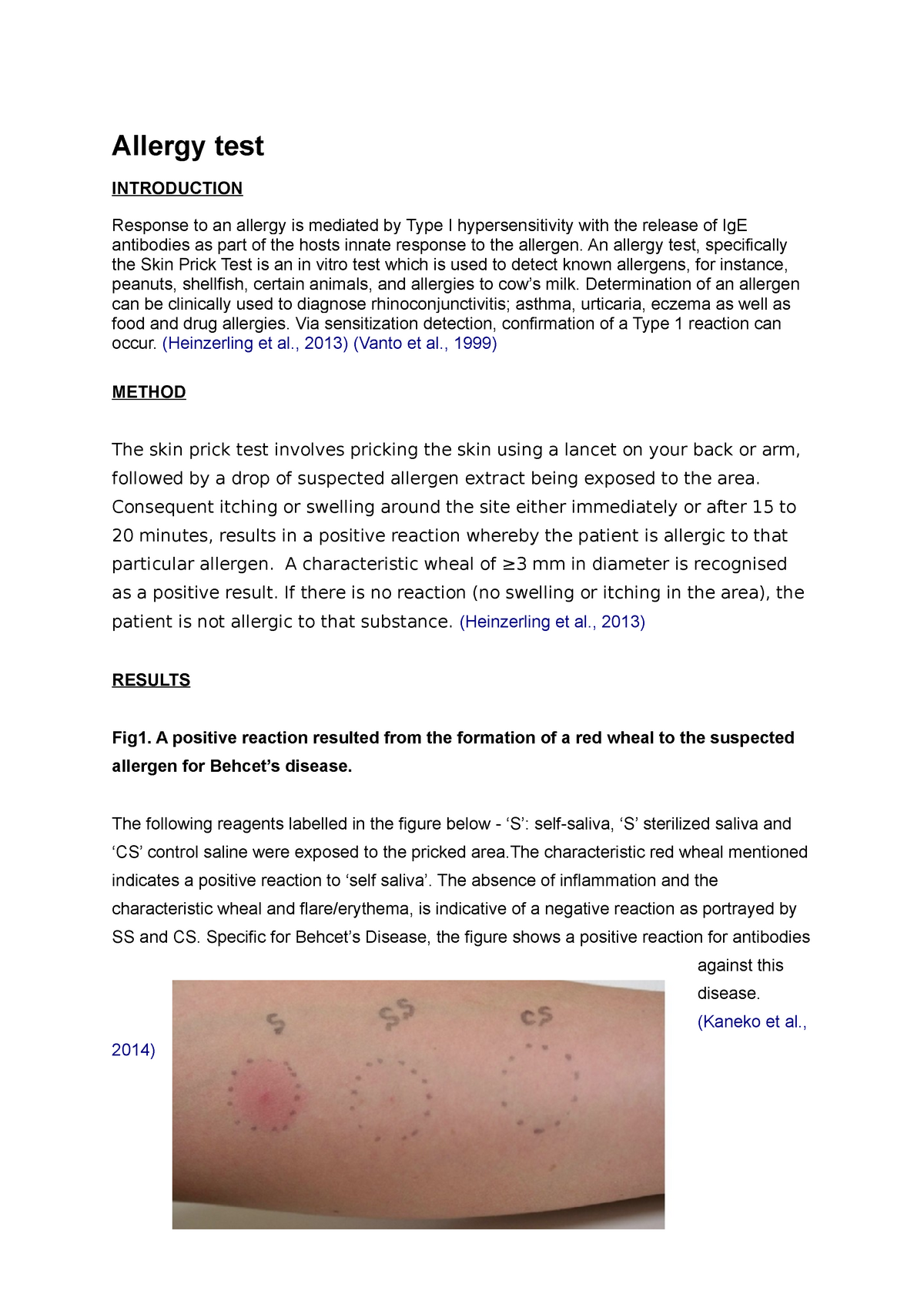 introduction to allergy testing assignment slideshare