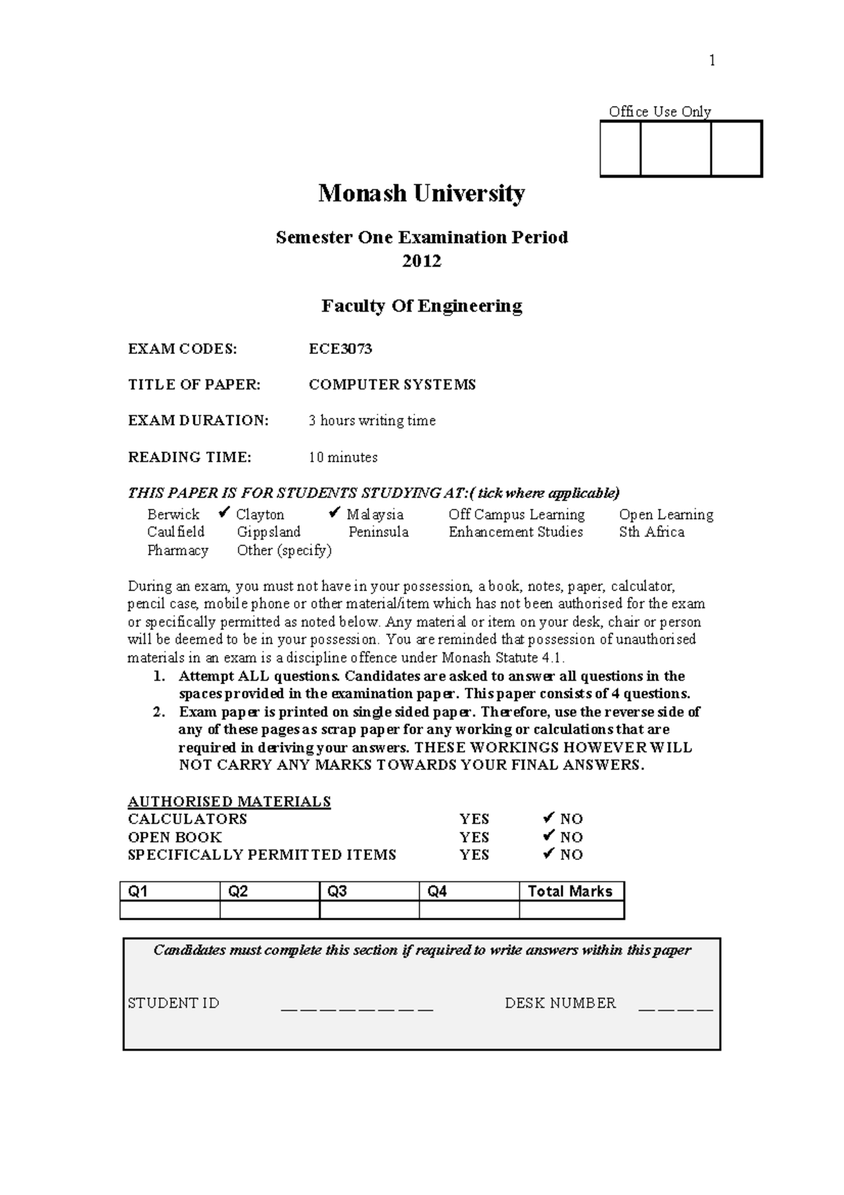 monash phd thesis examination