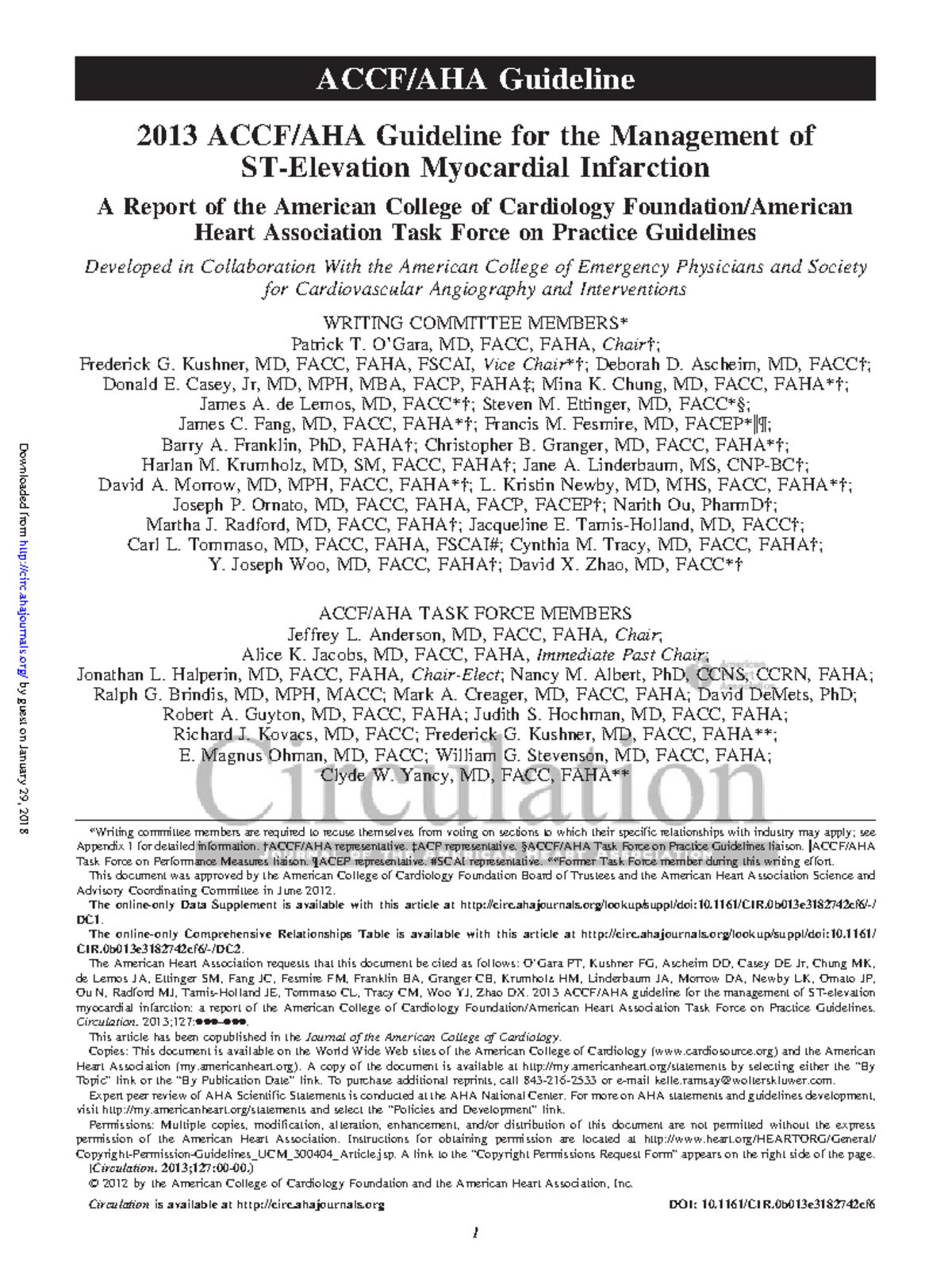 2013 ACCF.AHA.ST Elevation MI - Guideline 2013 Guideline For The ...