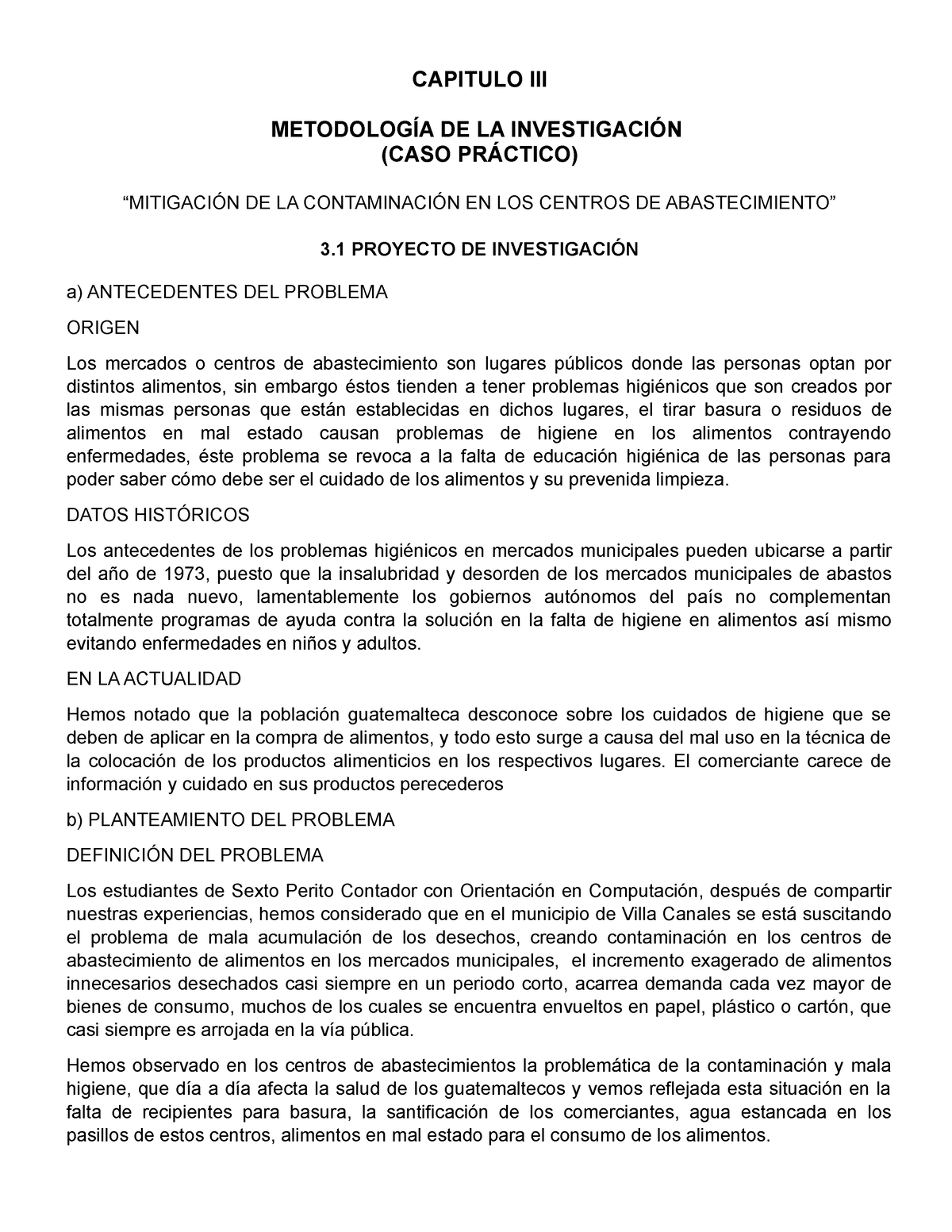 2. Capitulo III Metodologia DE LA INV - CAPITULO III METODOLOGÍA DE LA ...