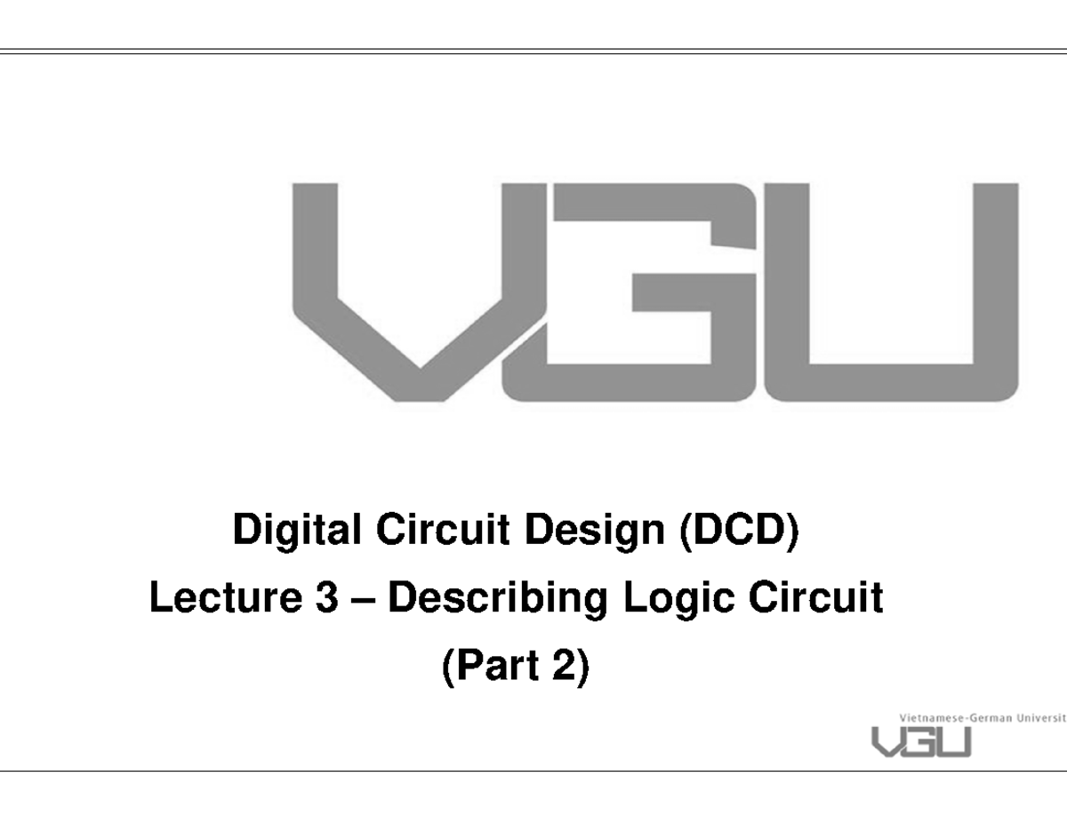 3-Describing Logic Circuits - P2-BW - Digital Circuit Design (DCD ...