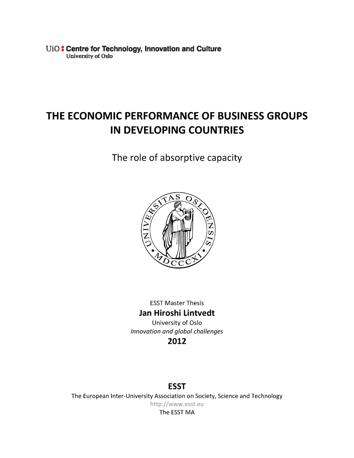 thesis about business performance