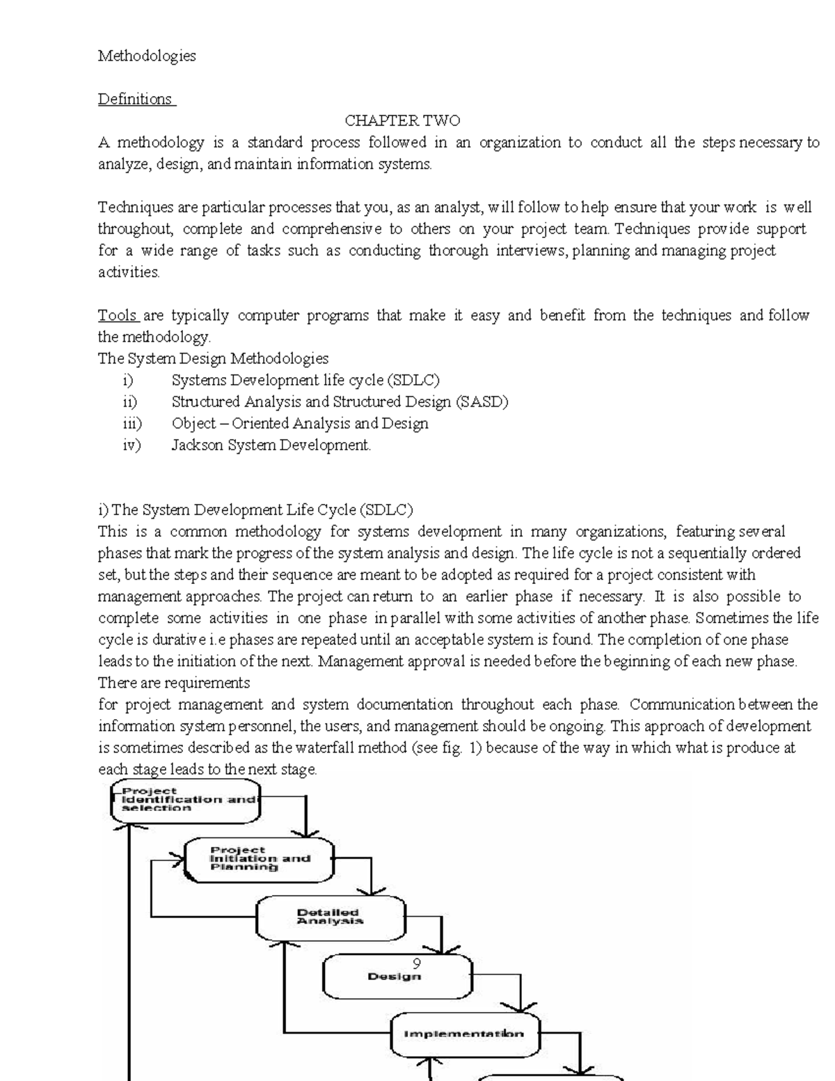 Methodologies 2023 - Methodologies Definitions CHAPTER TWO A ...