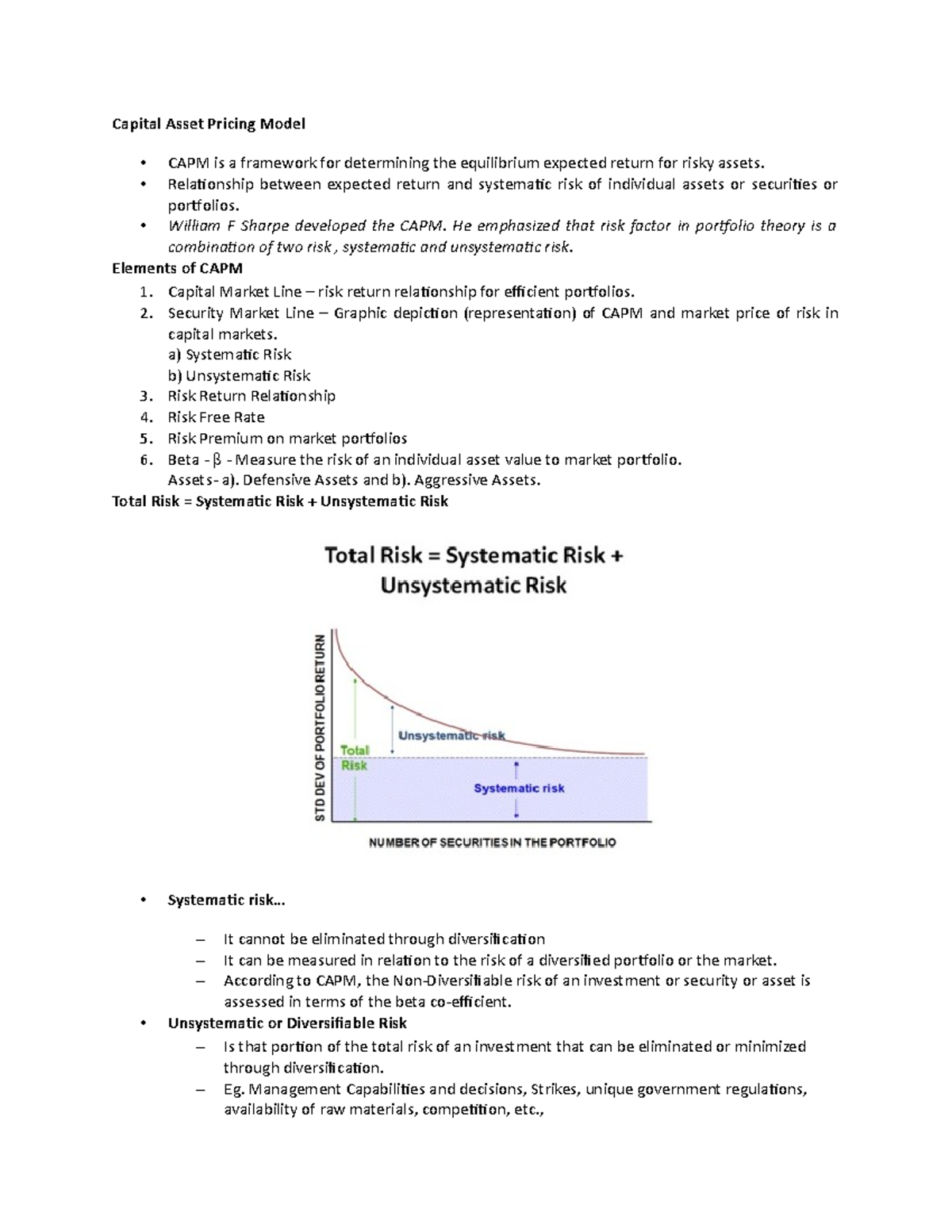Capital Asset Pricing Model - Capital Asset Pricing Model CAPM is a ...