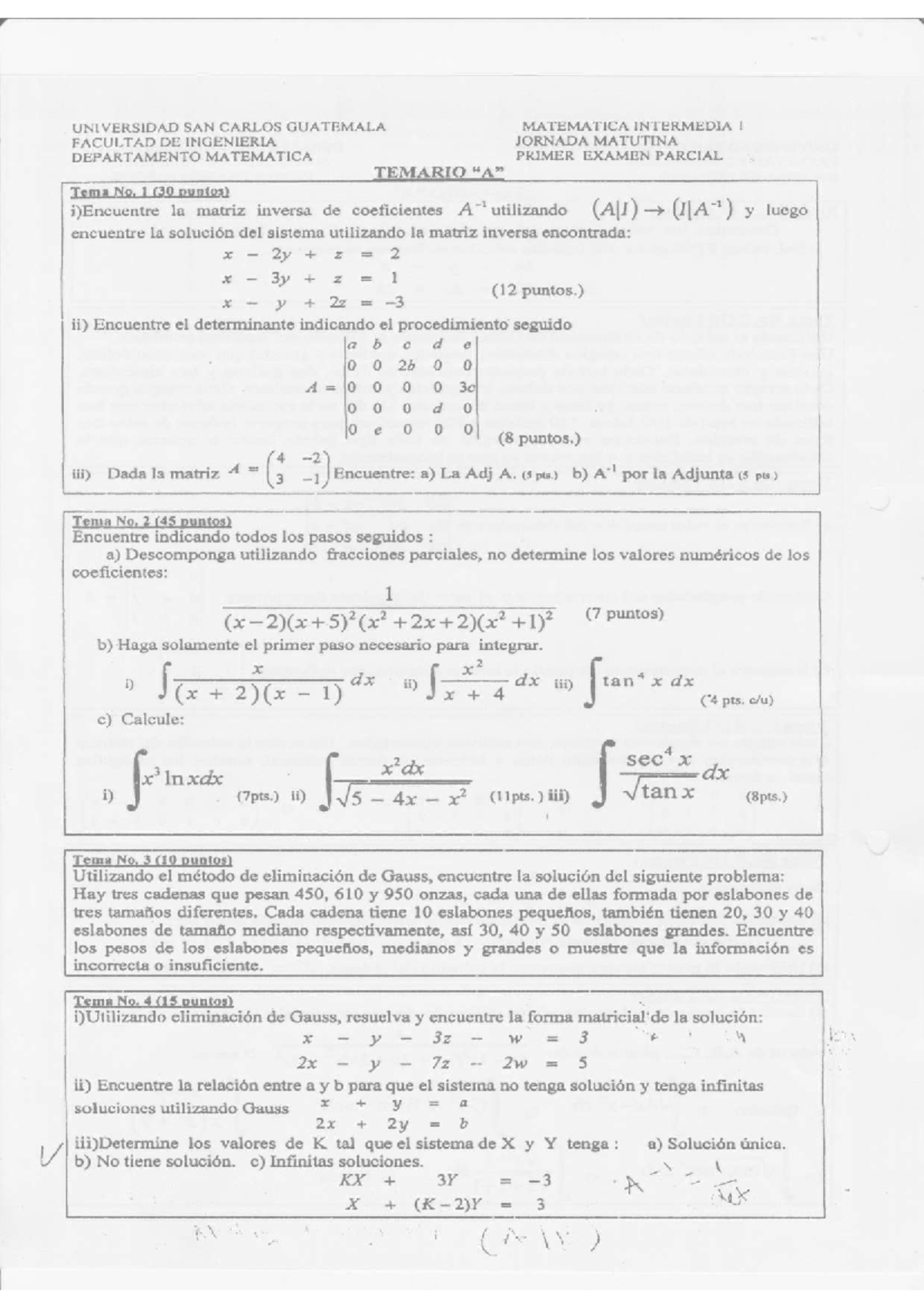 primer parcial mate inter 1 - Matematica Intermedia 1 - Studocu