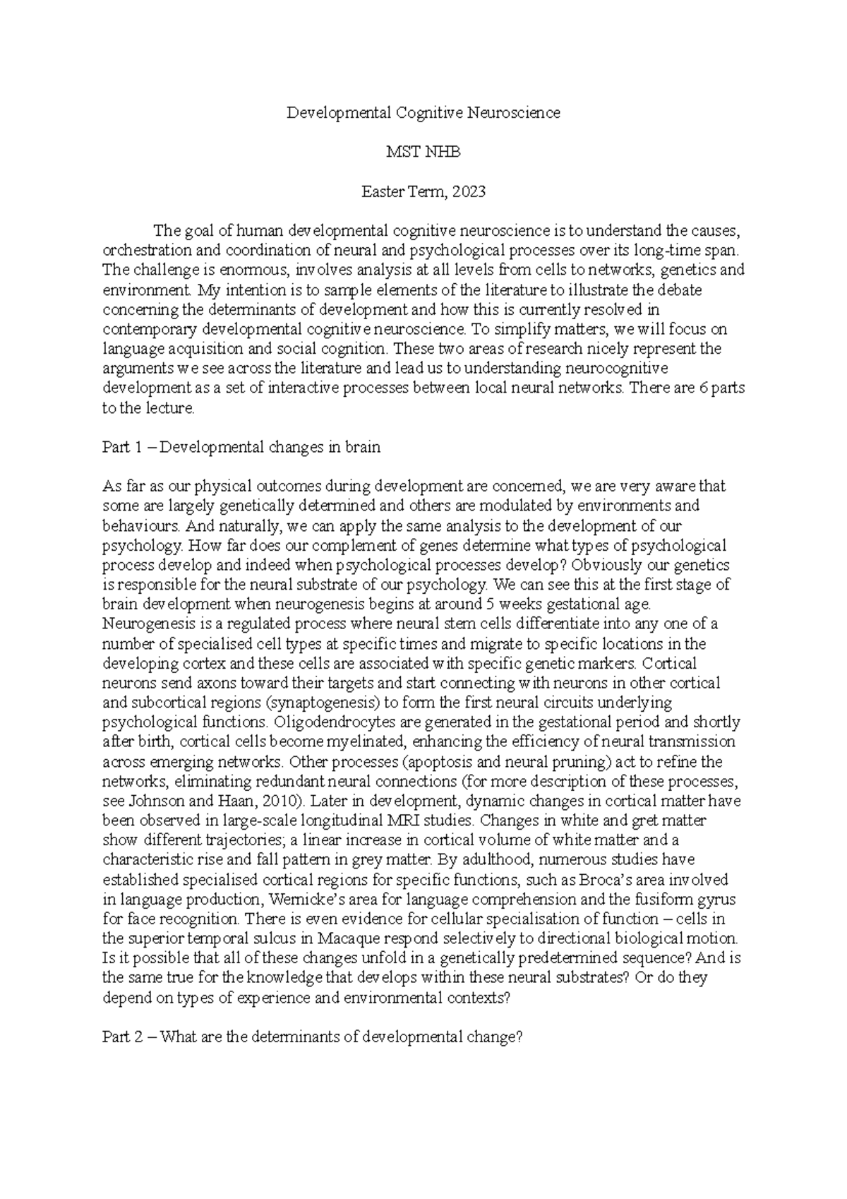Development - The challenge is enormous, involves analysis at all ...