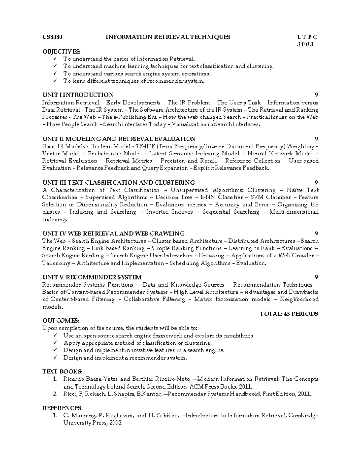 111753 - Summary Computer Science And Engineering - CS8080 INFORMATION ...