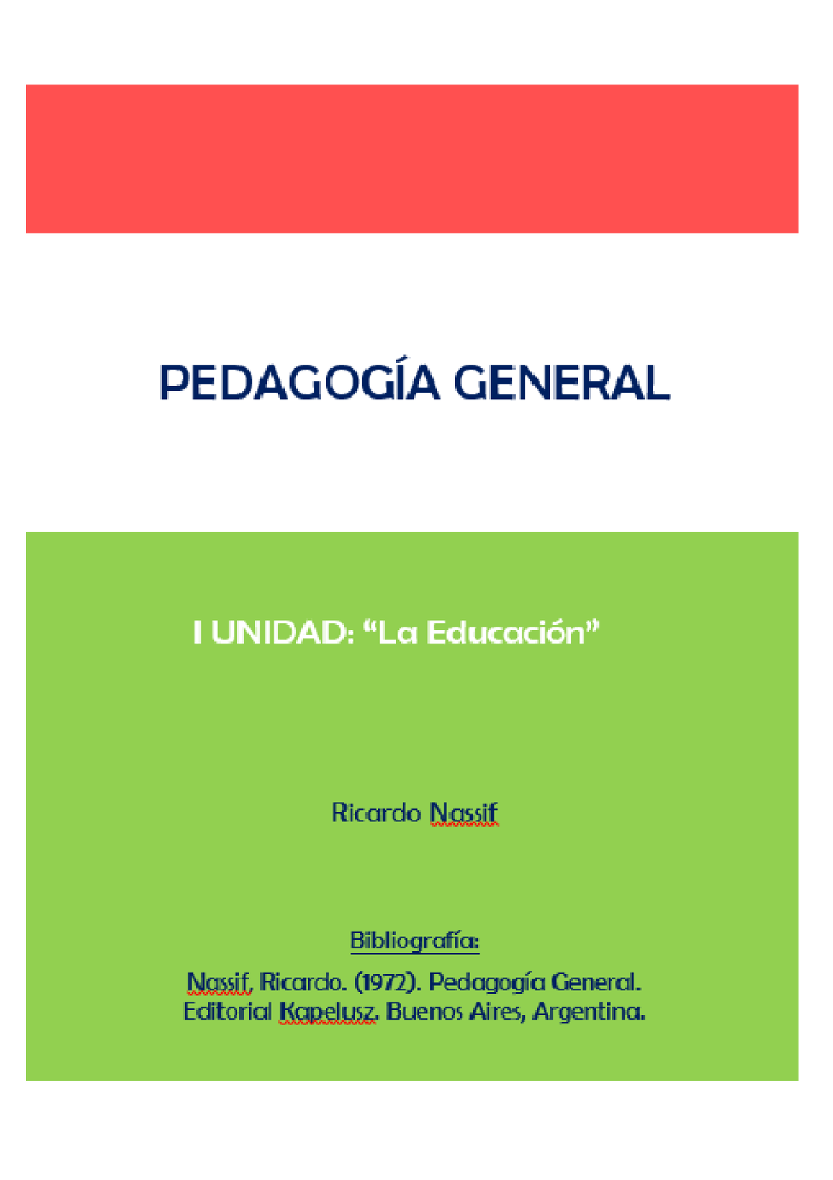 Libro Pedagogia General Ricardo Nassif (2) (1) (4) - Ciencias De ...