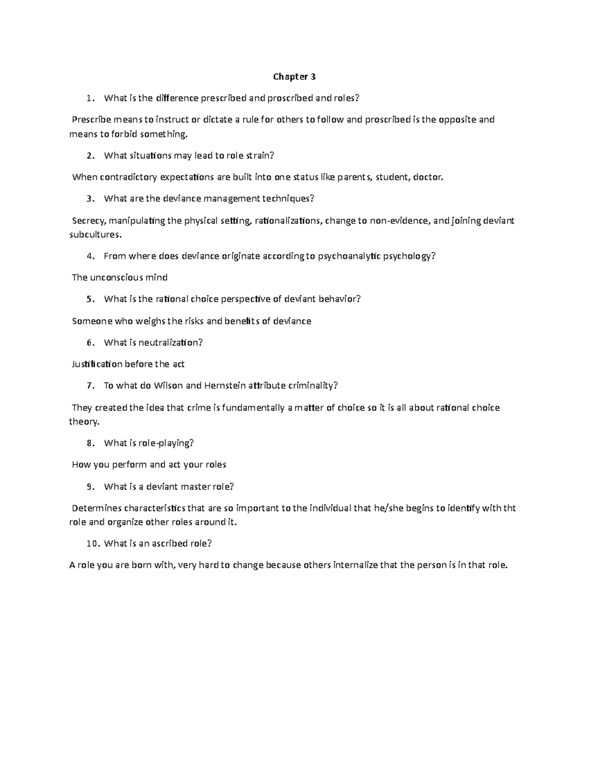 Chapter 3 - Chapter 3 What Is The Difference Prescribed And Proscribed 